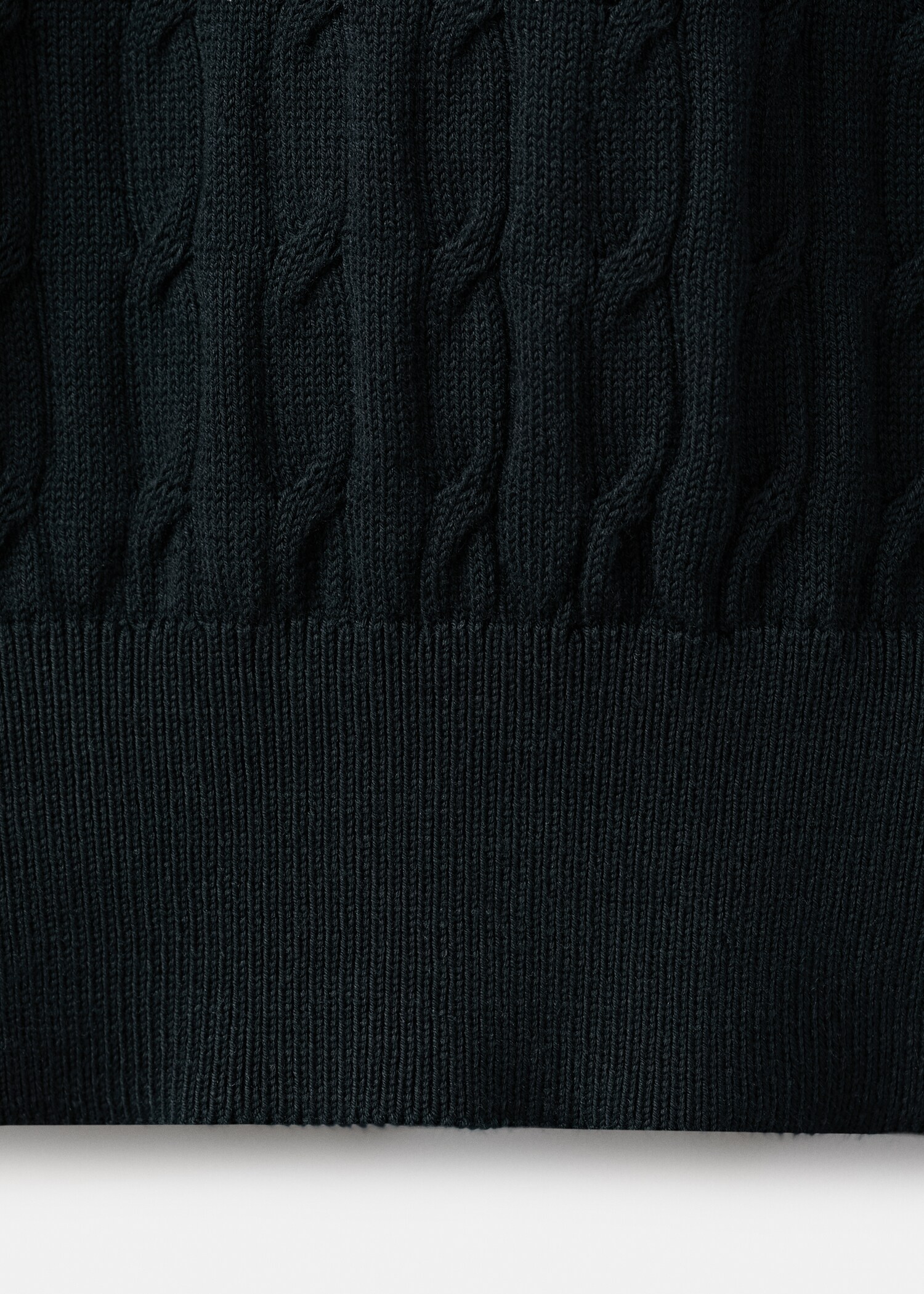 100% cotton braided knitted polo shirt - Details of the article 0