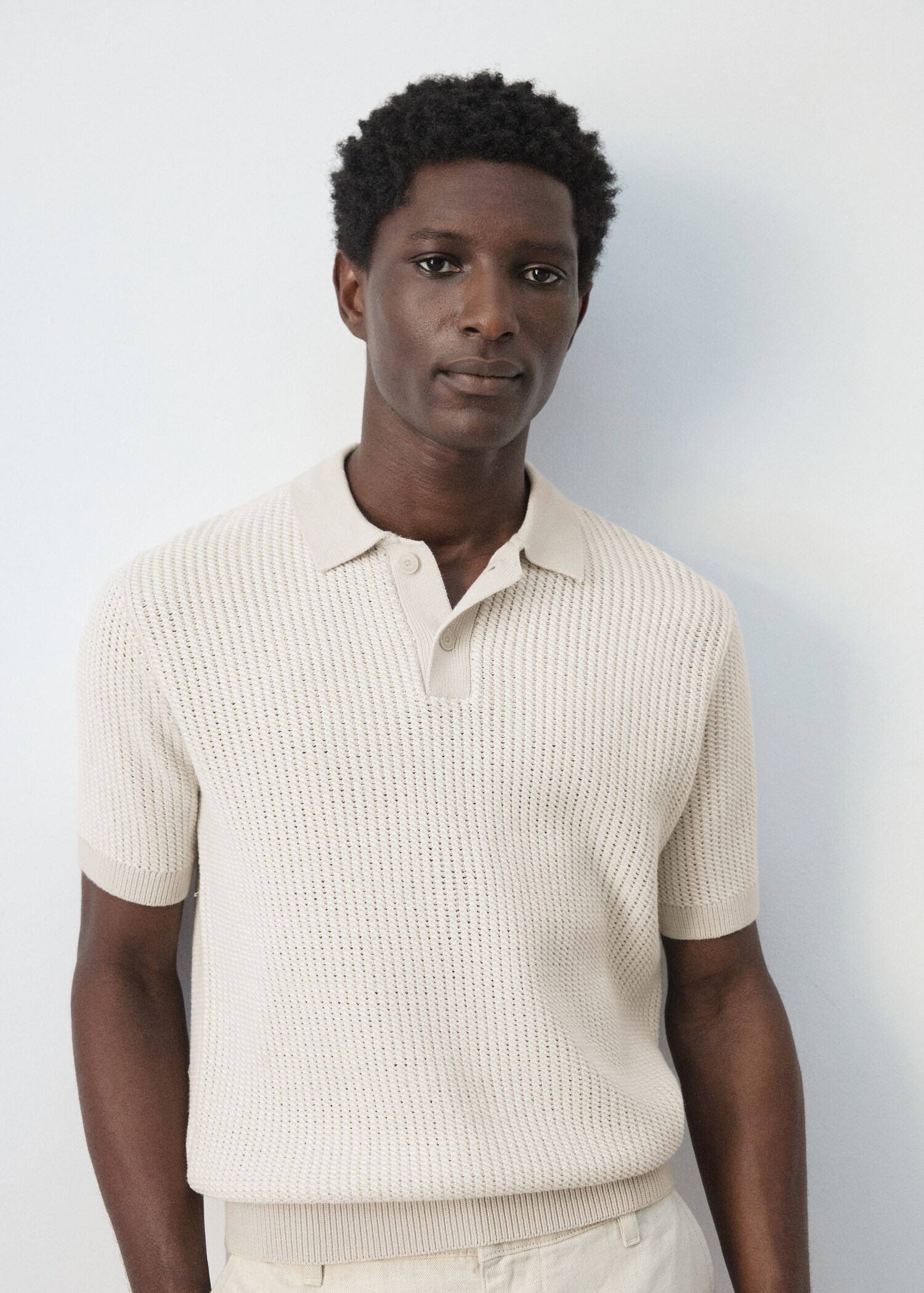 Polo maille texturé - Détail de l'article 1