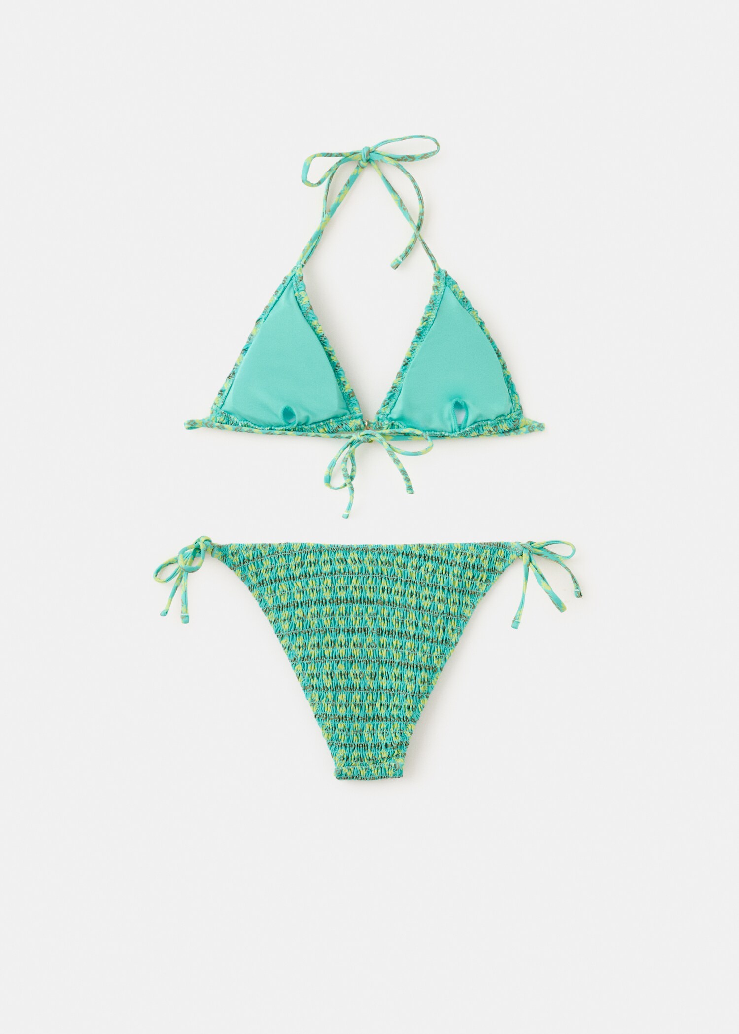 Two-tone bikini with medium-rise bottoms - Reverse of the article