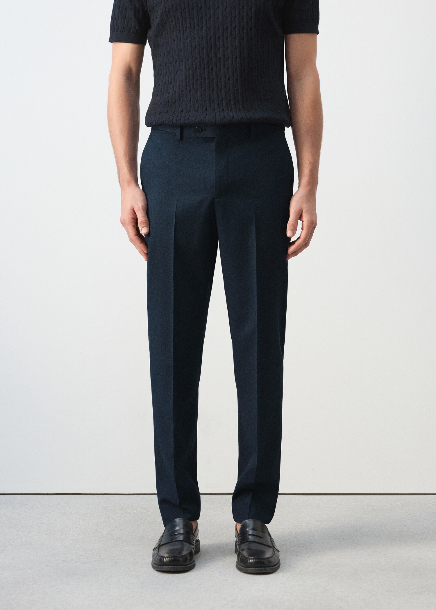 Turin 100% wool suit trousers - Medium plane