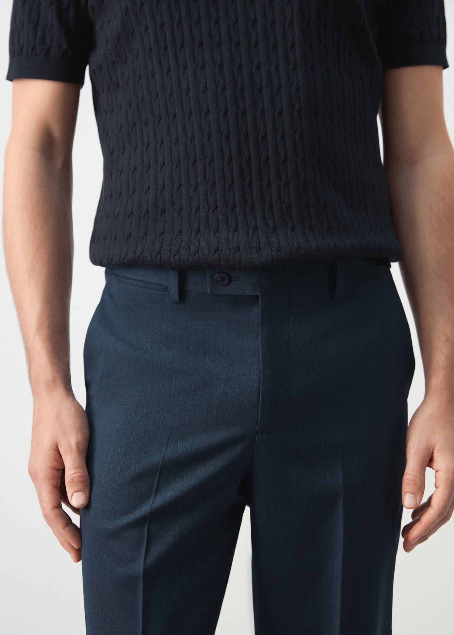 Turin 100% wool suit trousers - Details of the article 1