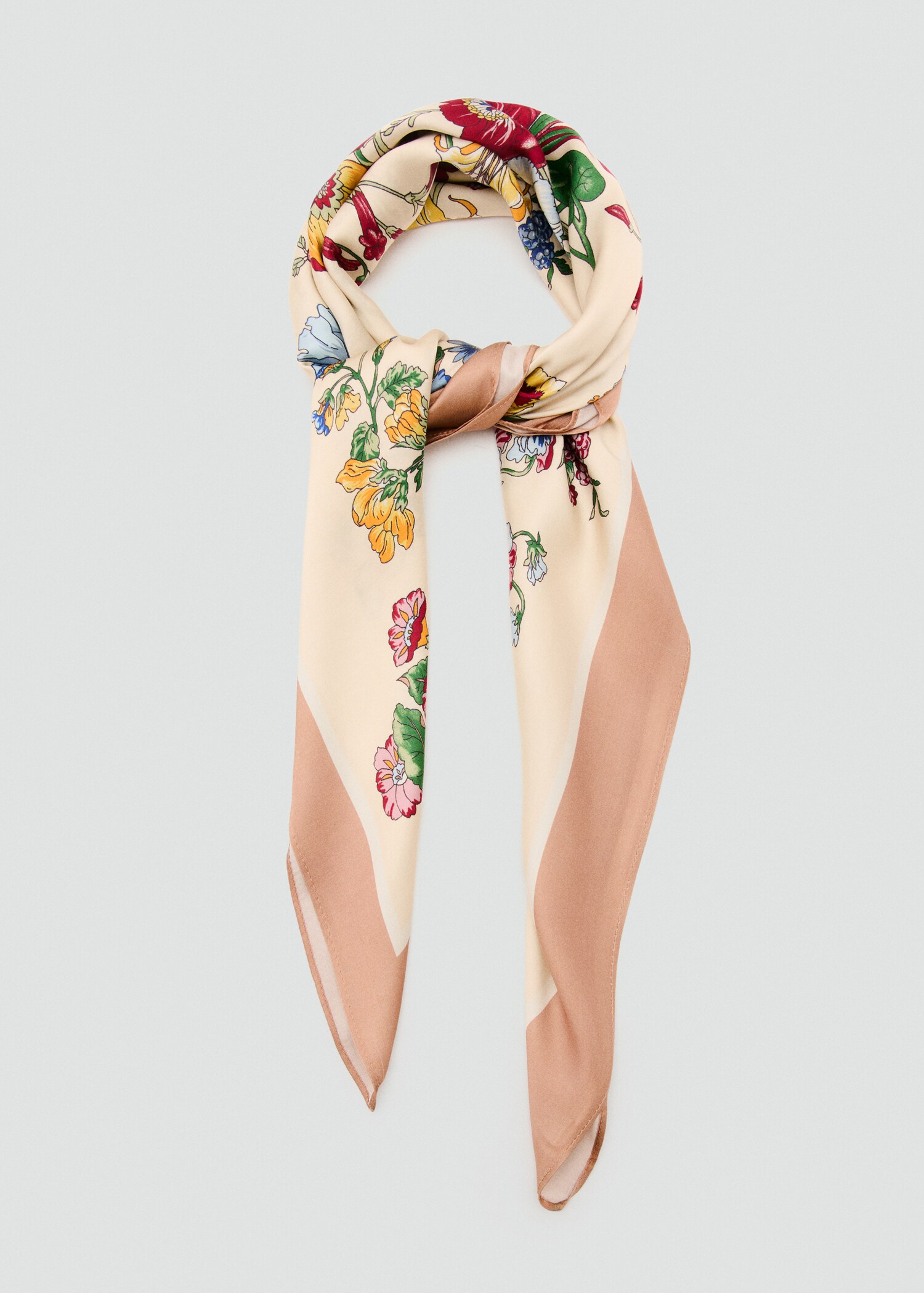 Foulard satiné fleurs - Détail de l'article 1