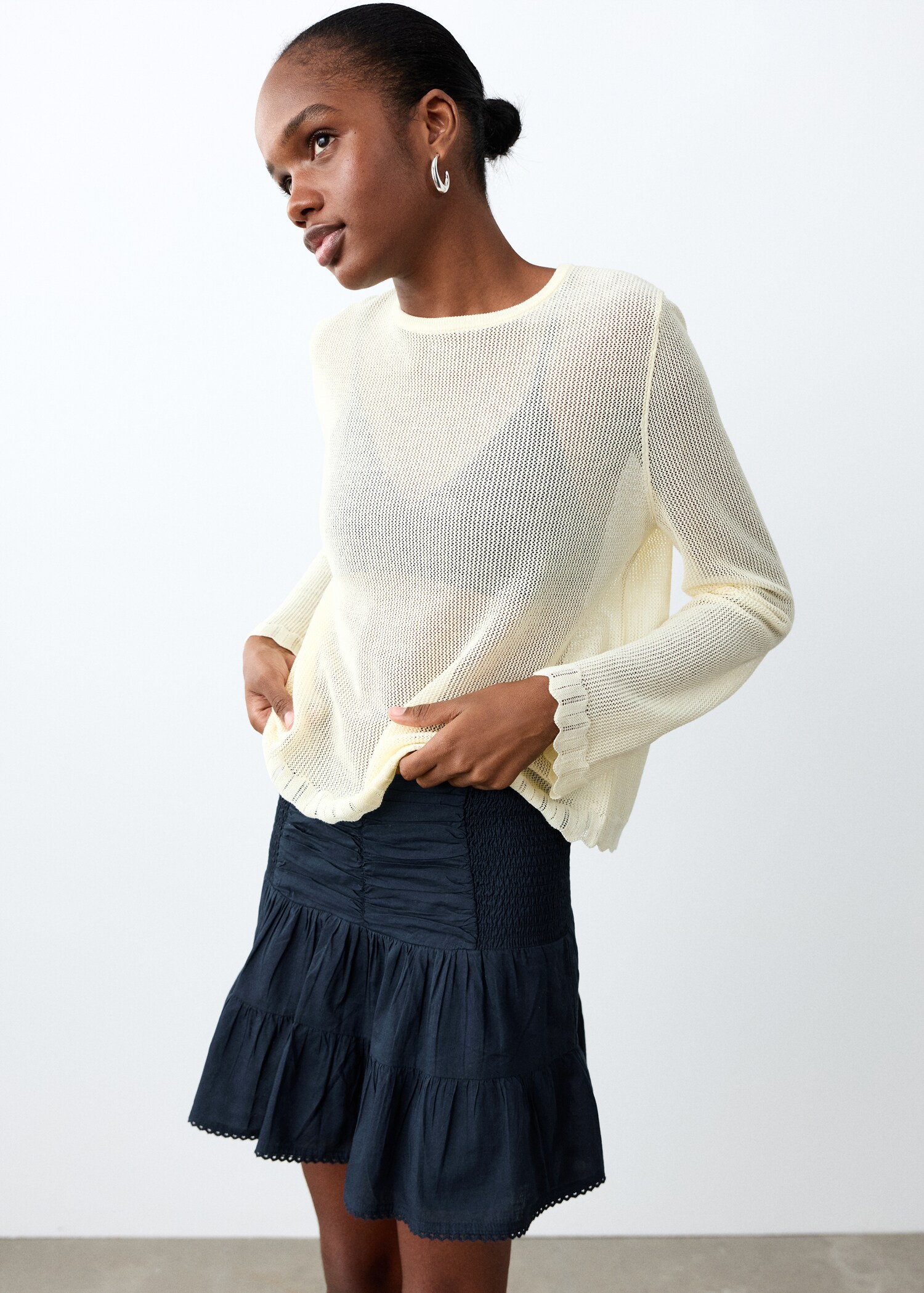 Shell basket bag - Medium plane