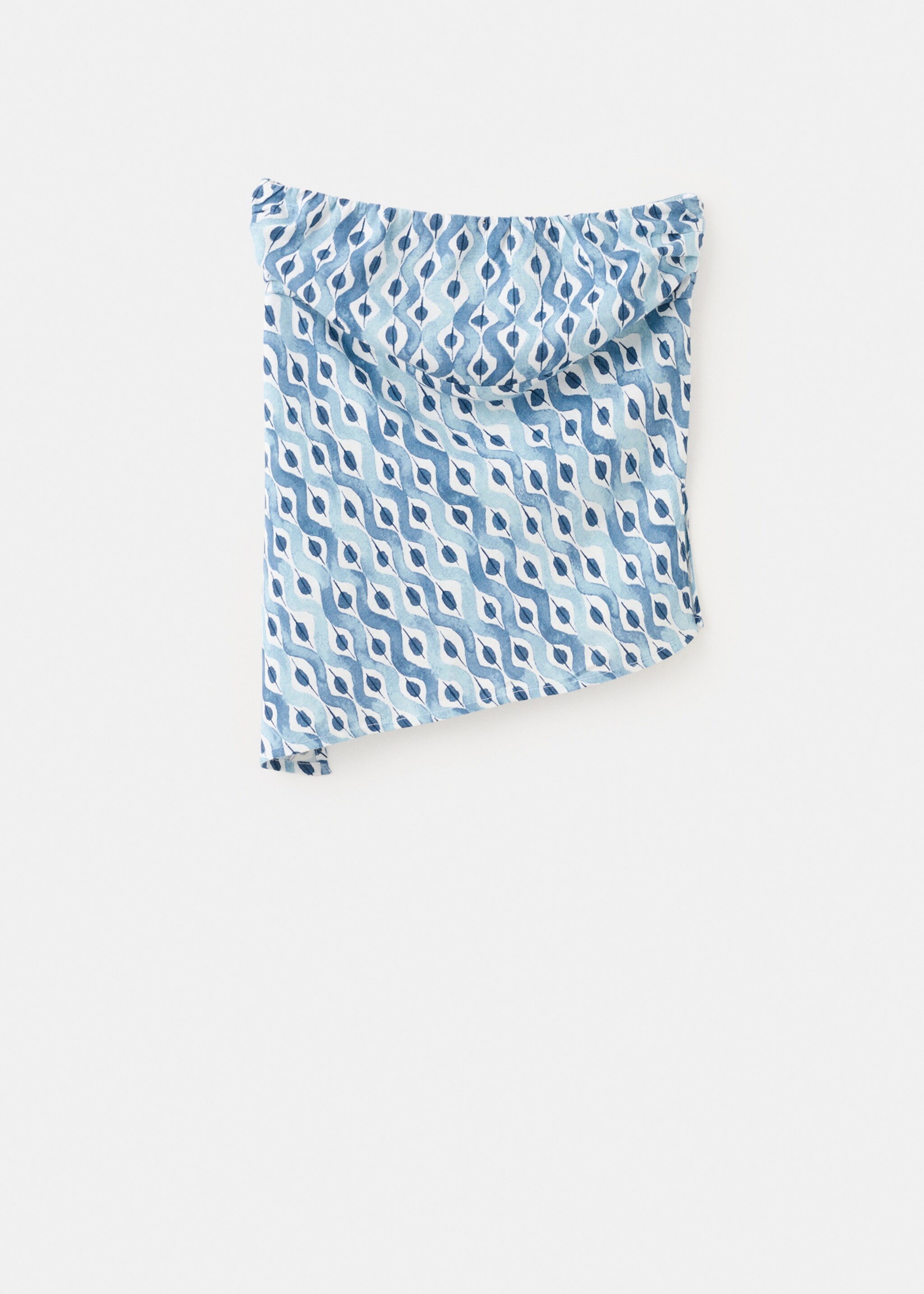 Asymmetric printed top - Article without model, Sky Blue. Ref: 27035958-00.