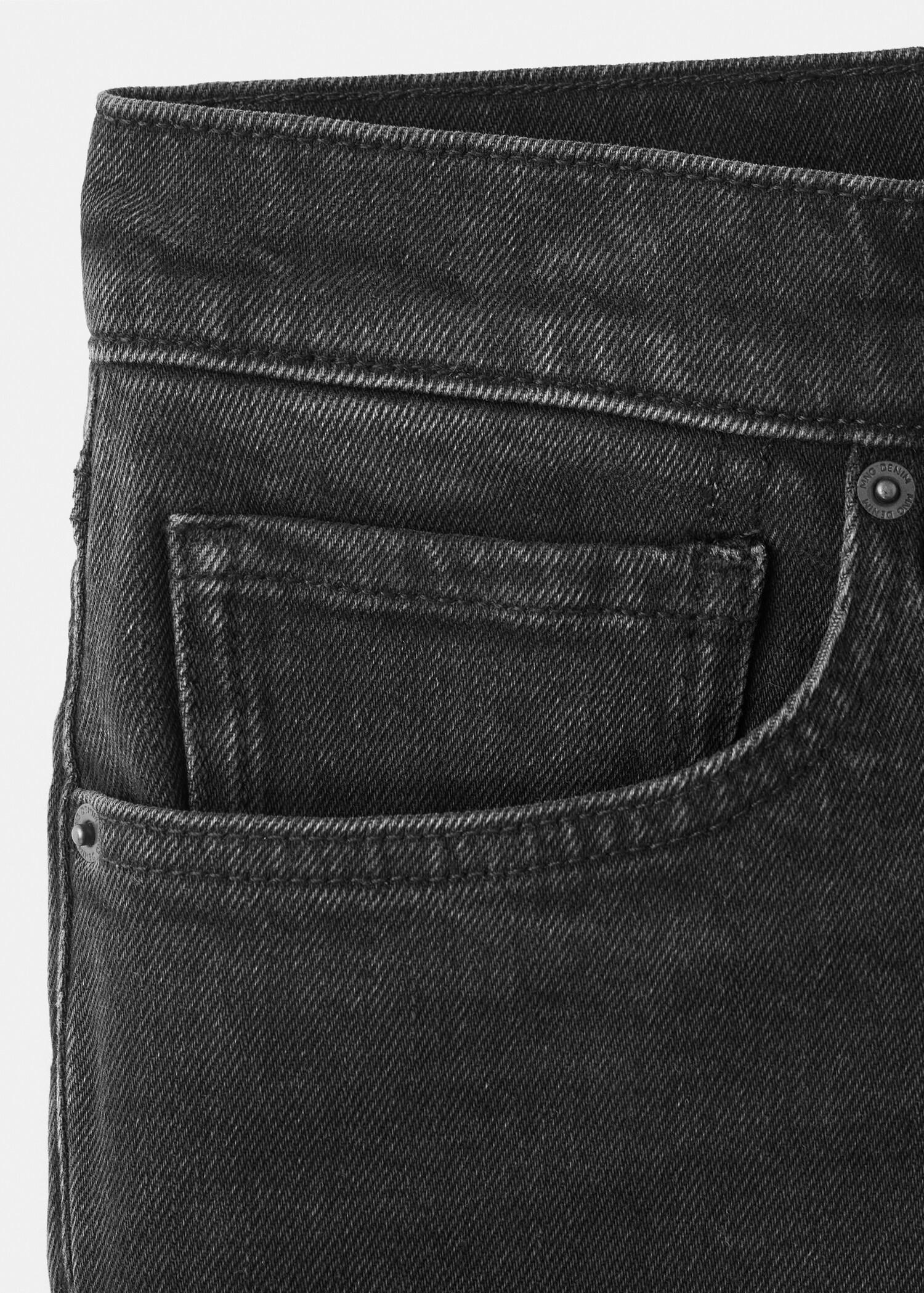 Slim fit denim bermuda - Detail van het artikel 0