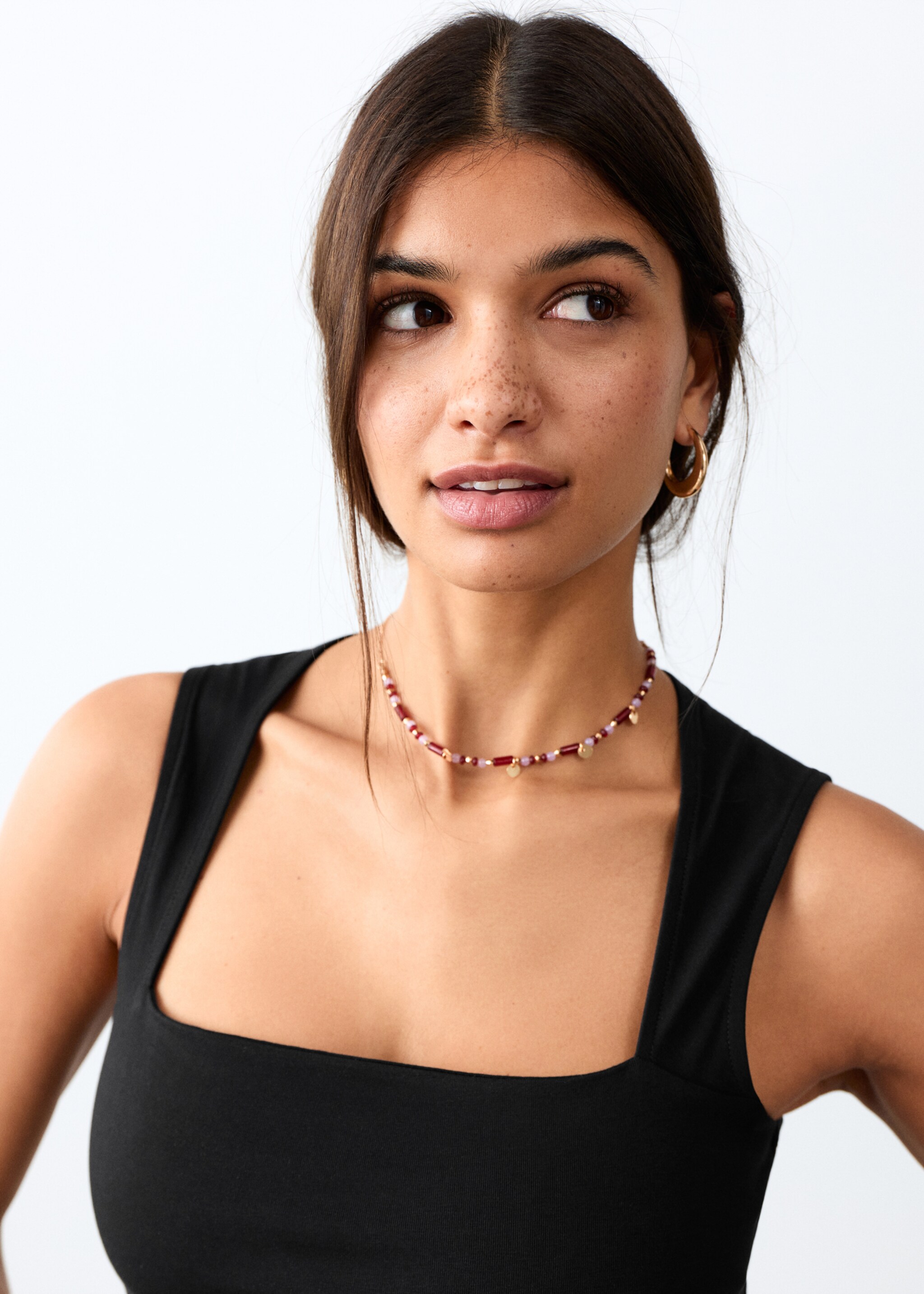 Top entallado tirantes anchos - Detalle del artículo 1, Negro. Ref: 27035963-00.