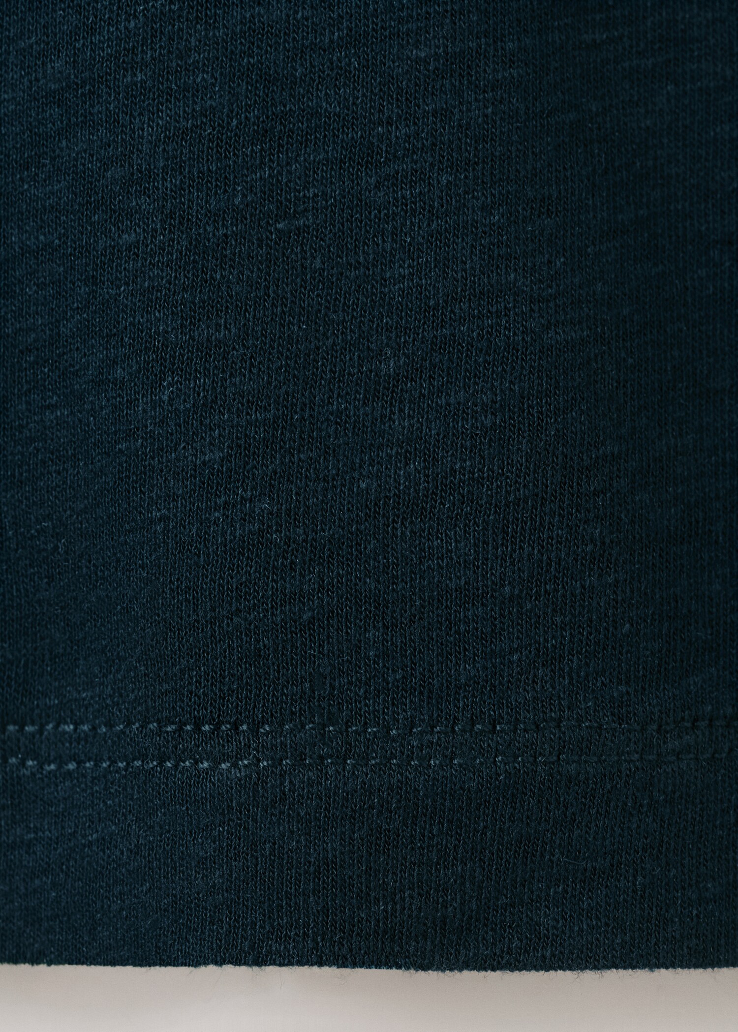 T-shirt col tunisien lin - Détail de l'article 0