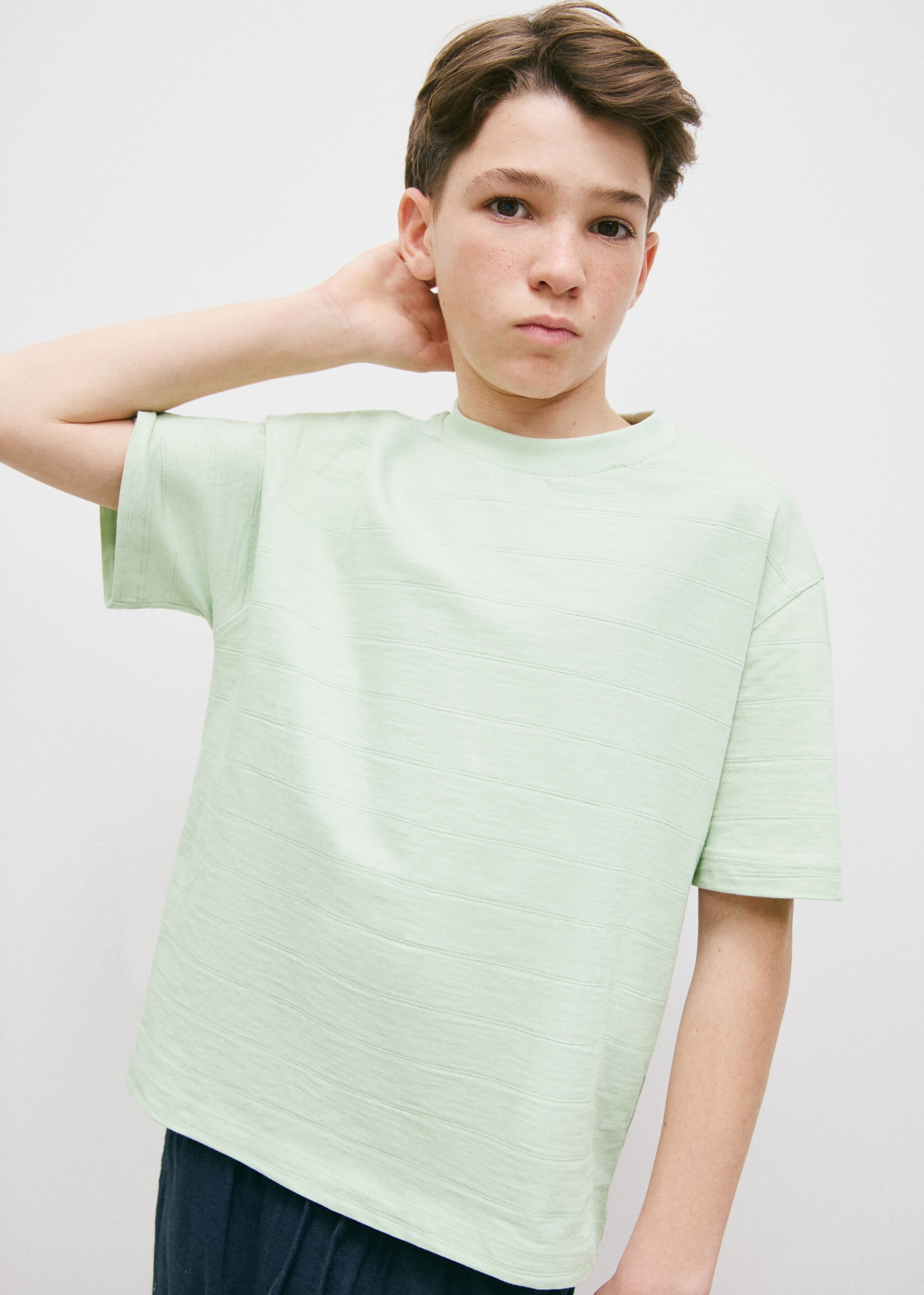 Cotton T-shirt - Medium plane, Aqua Green. Ref: 27035966-00.