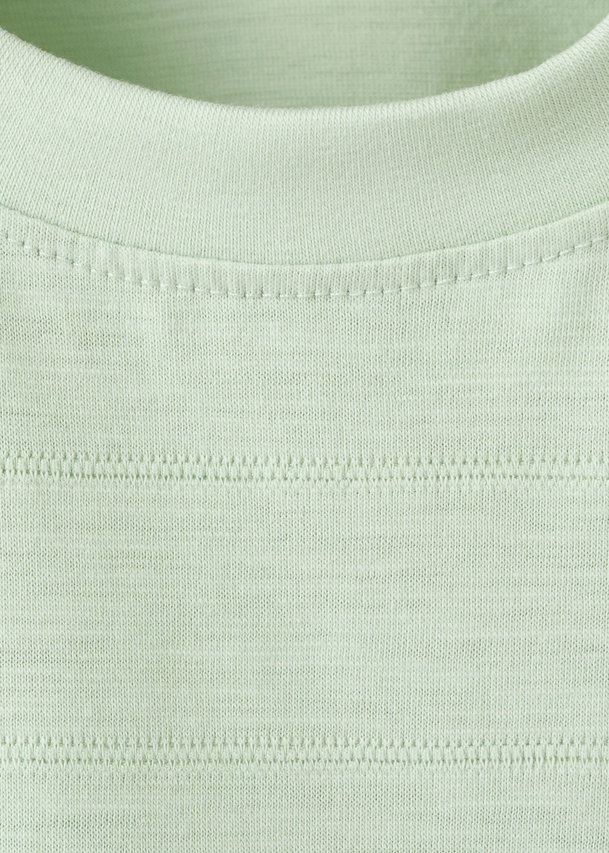 Cotton T-shirt - Details of the article 8, Aqua Green. Ref: 27035966-00.
