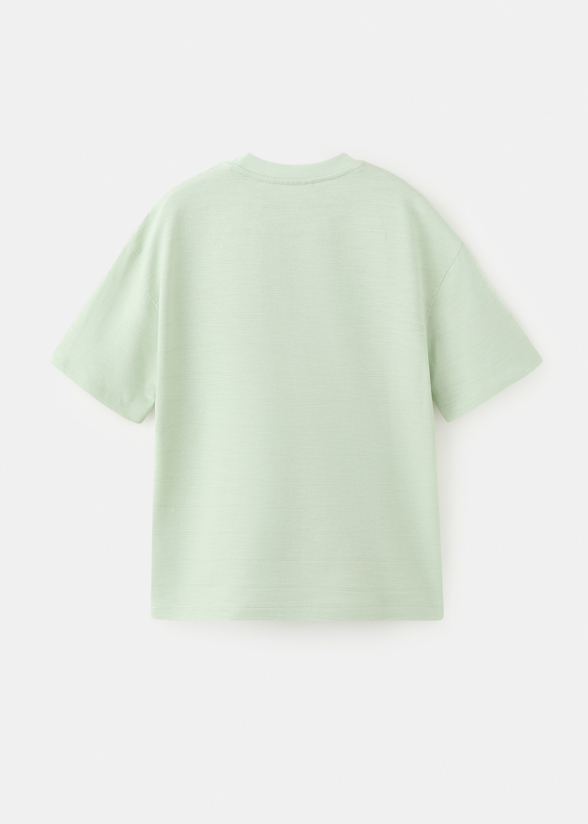 Cotton T-shirt - Reverse of the article, Aqua Green. Ref: 27035966-00.