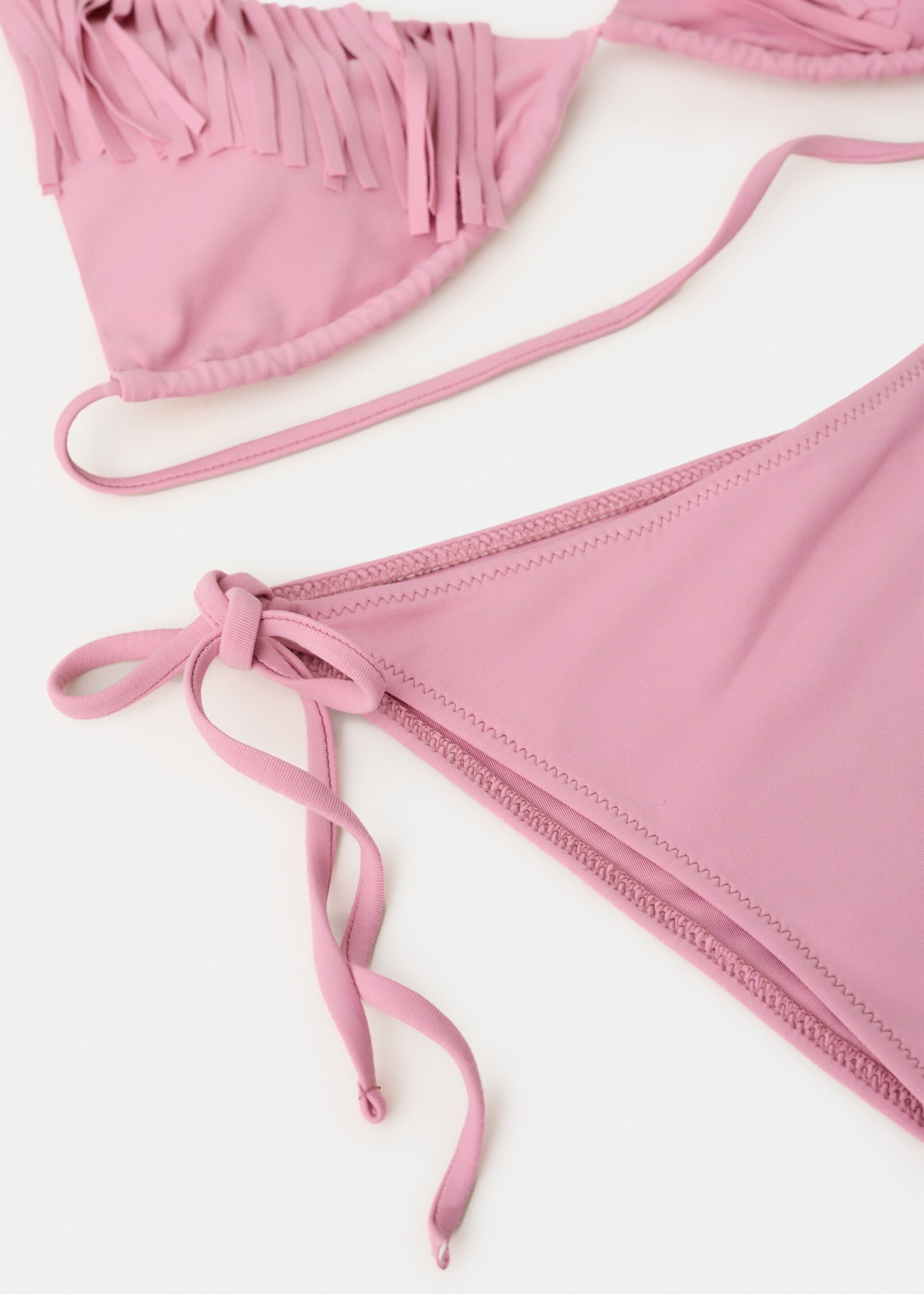 Bikini triangle à franges culotte couvrance moyenne - Détail de l'article 8, Rose. Ref: 27035968-00.