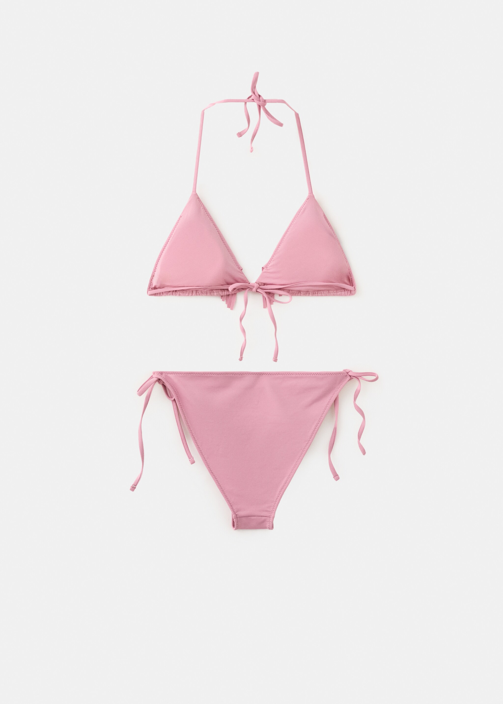 Bikini triangle à franges culotte couvrance moyenne - Verso de l’article, Rose. Ref: 27035968-00.