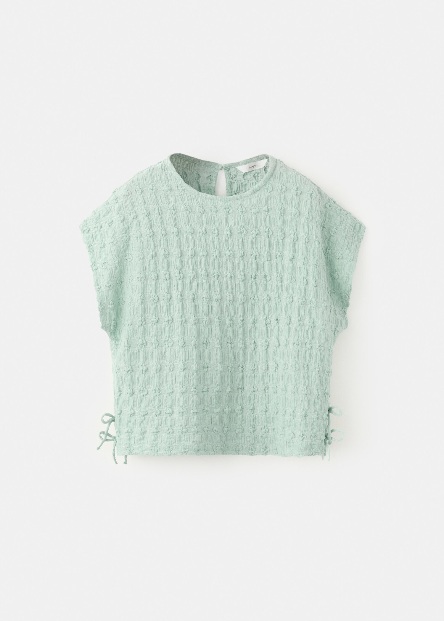 Bow textured T-shirt - Article without model