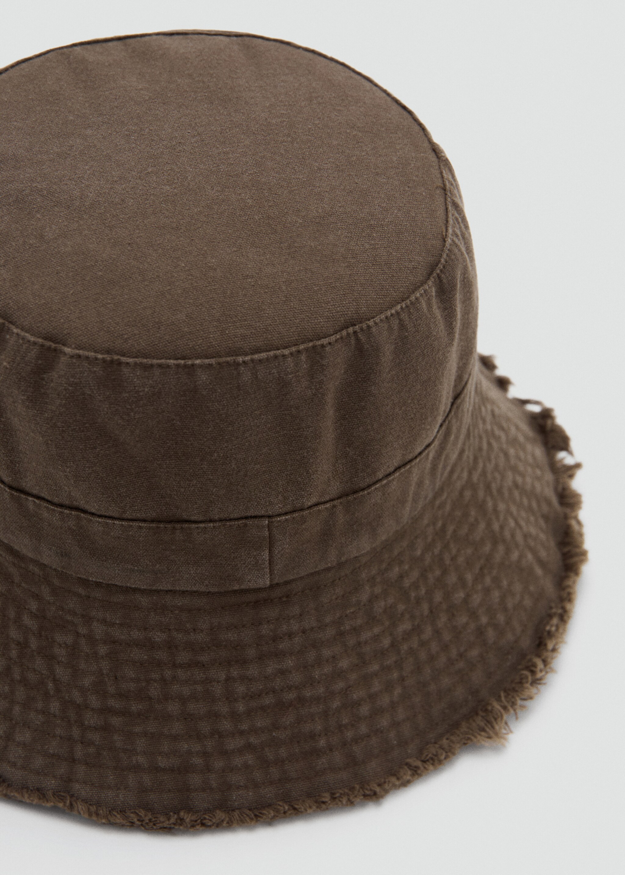 Frayed bucket hat - Medium plane, Brown. Ref: 27035971-00.