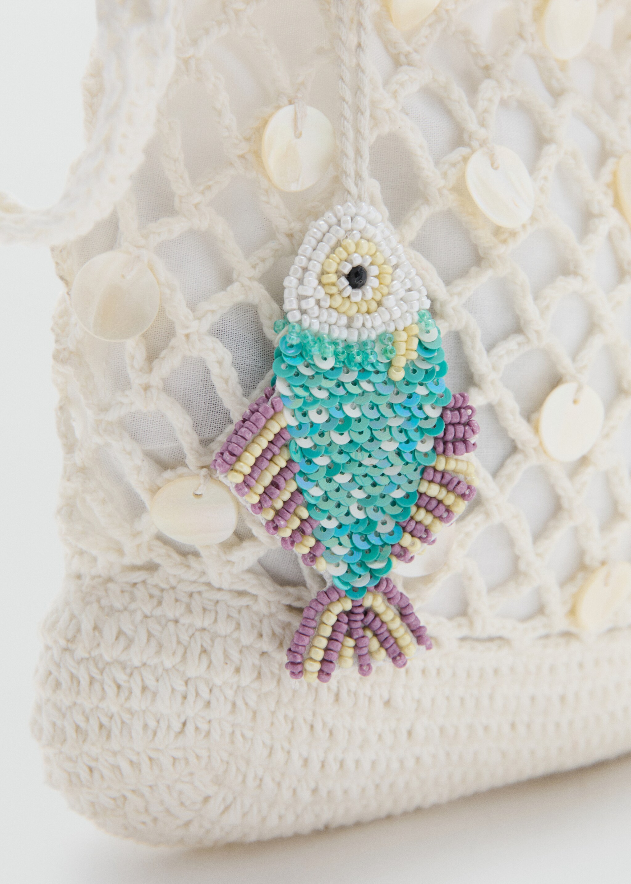 حقيبة صغيرة مغطاة بالخرز - تفاصيل المنتج 1, رملي. Ref: 27035974-00.