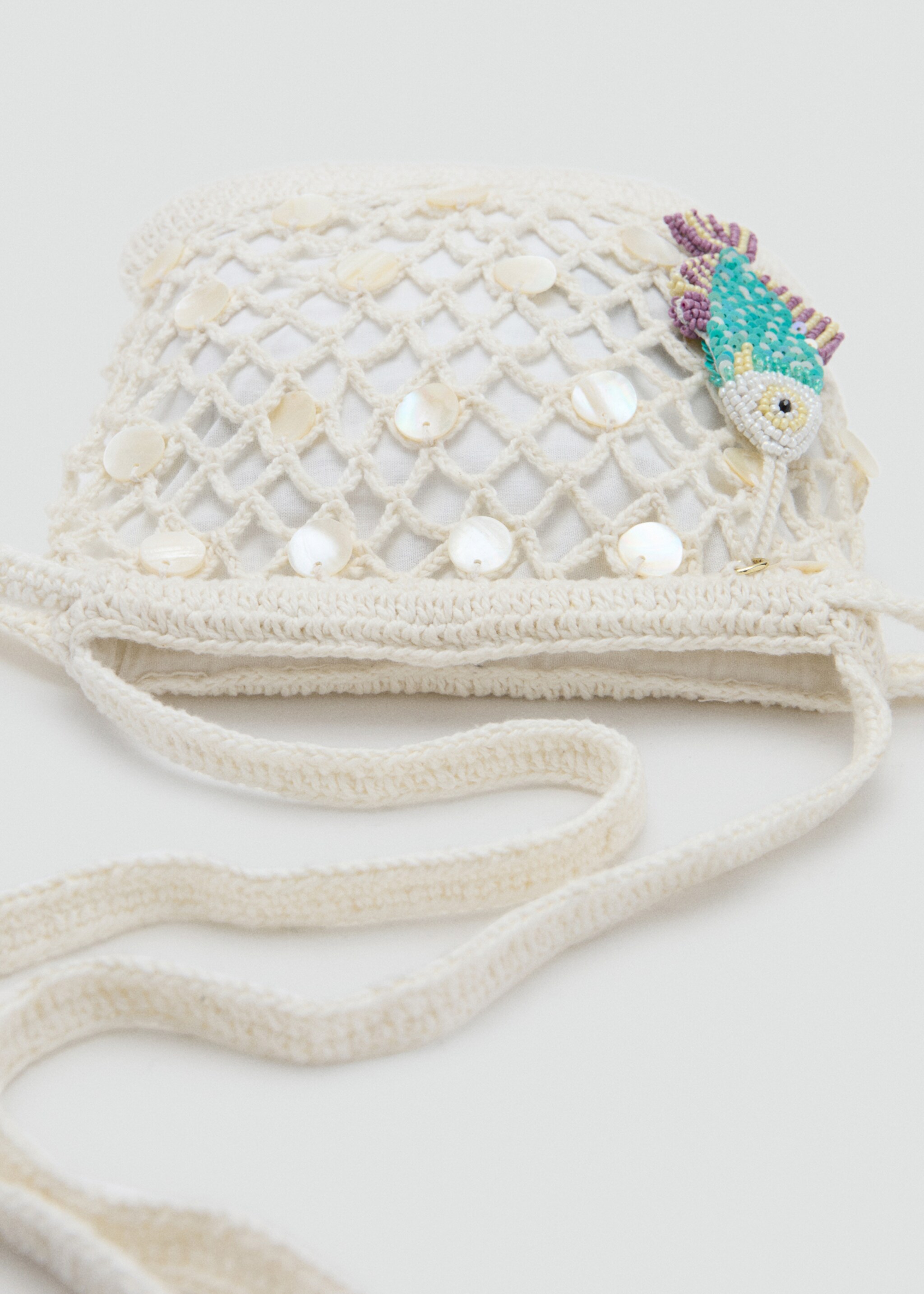 حقيبة صغيرة مغطاة بالخرز - تفاصيل المنتج 2, رملي. Ref: 27035974-00.