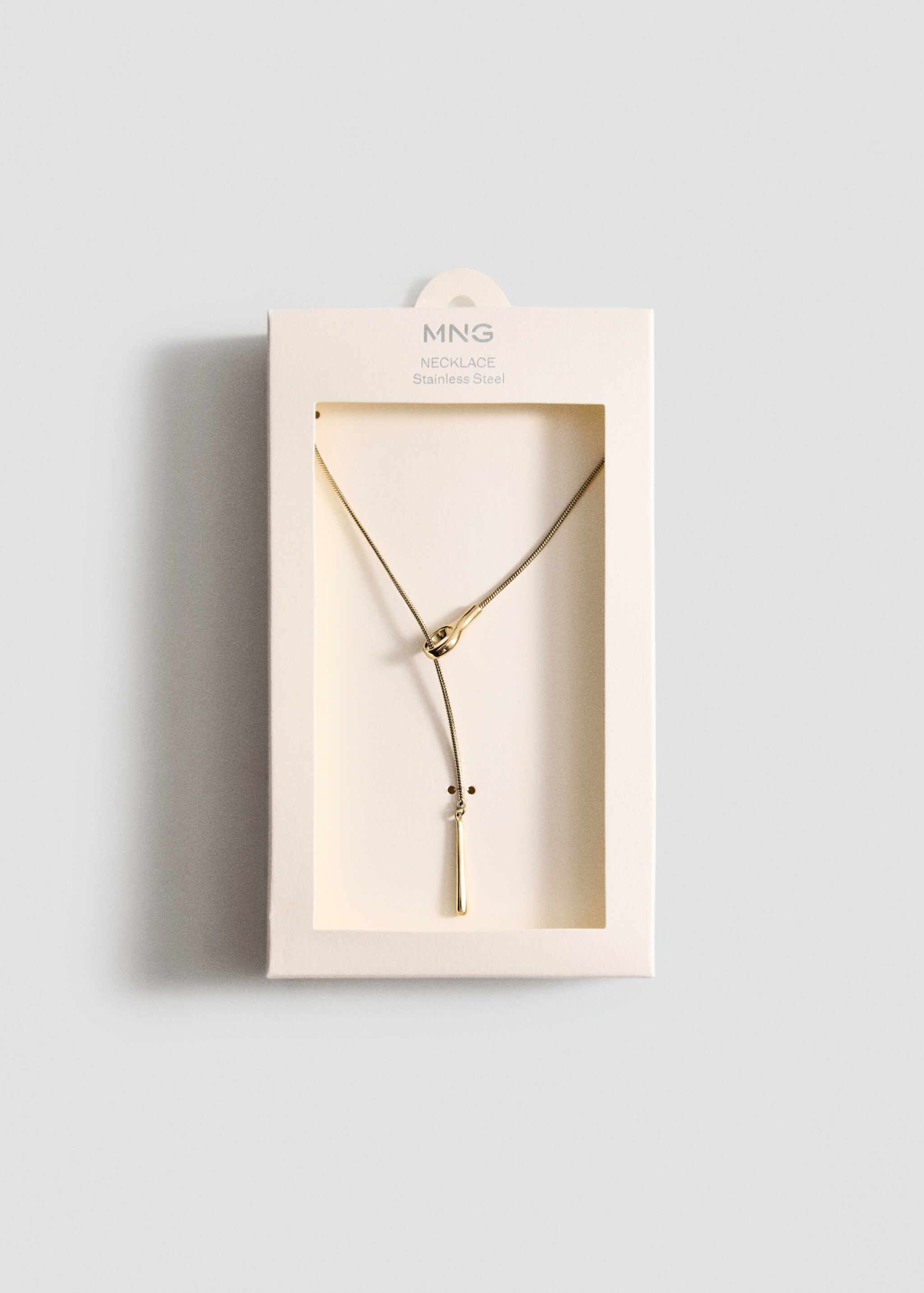 Metal pendant necklace - Details of the article 1, Gold. Ref: 27035976-00.