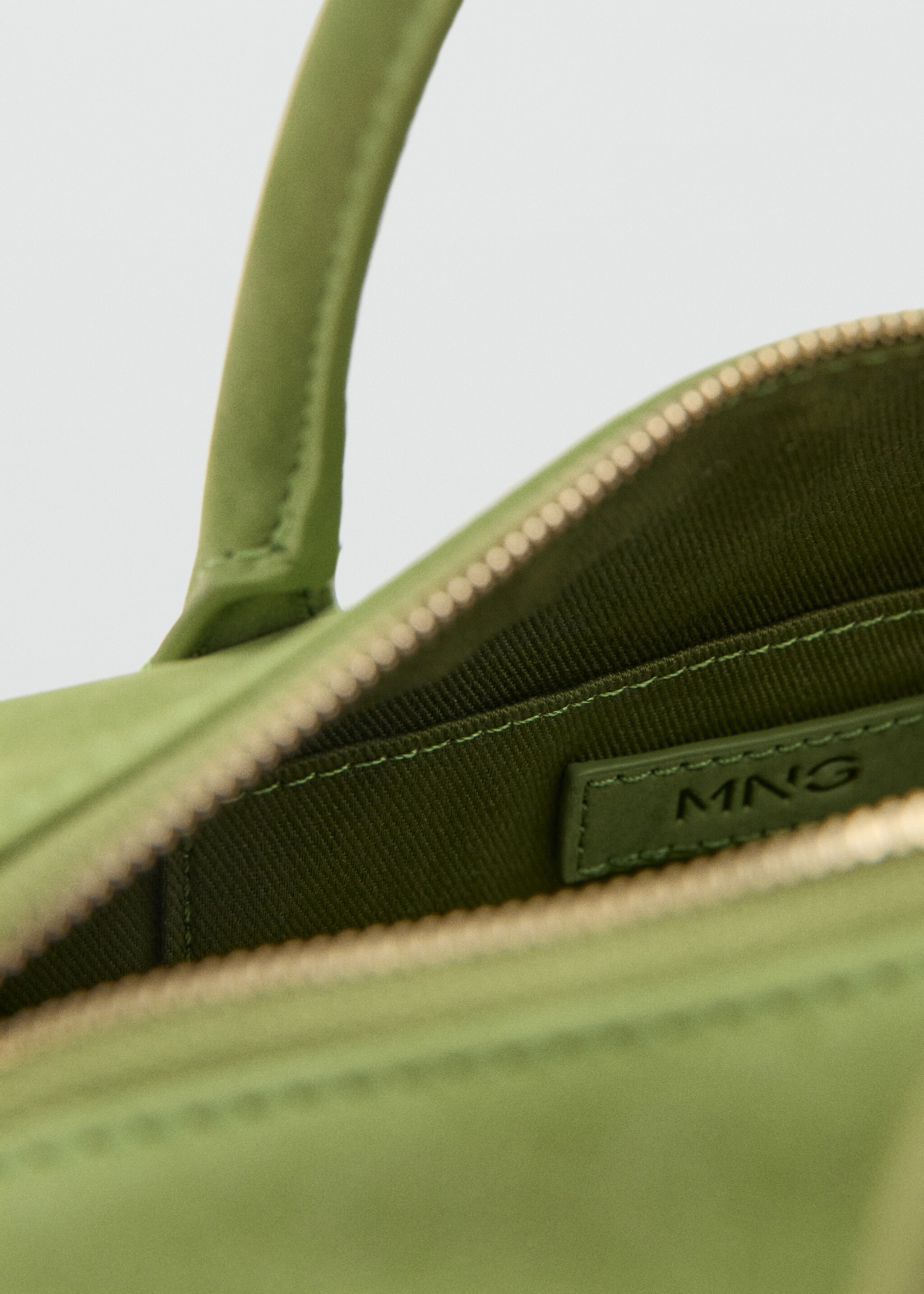 Leather handbag - Details of the article 3, Green. Ref: 27035988-00.
