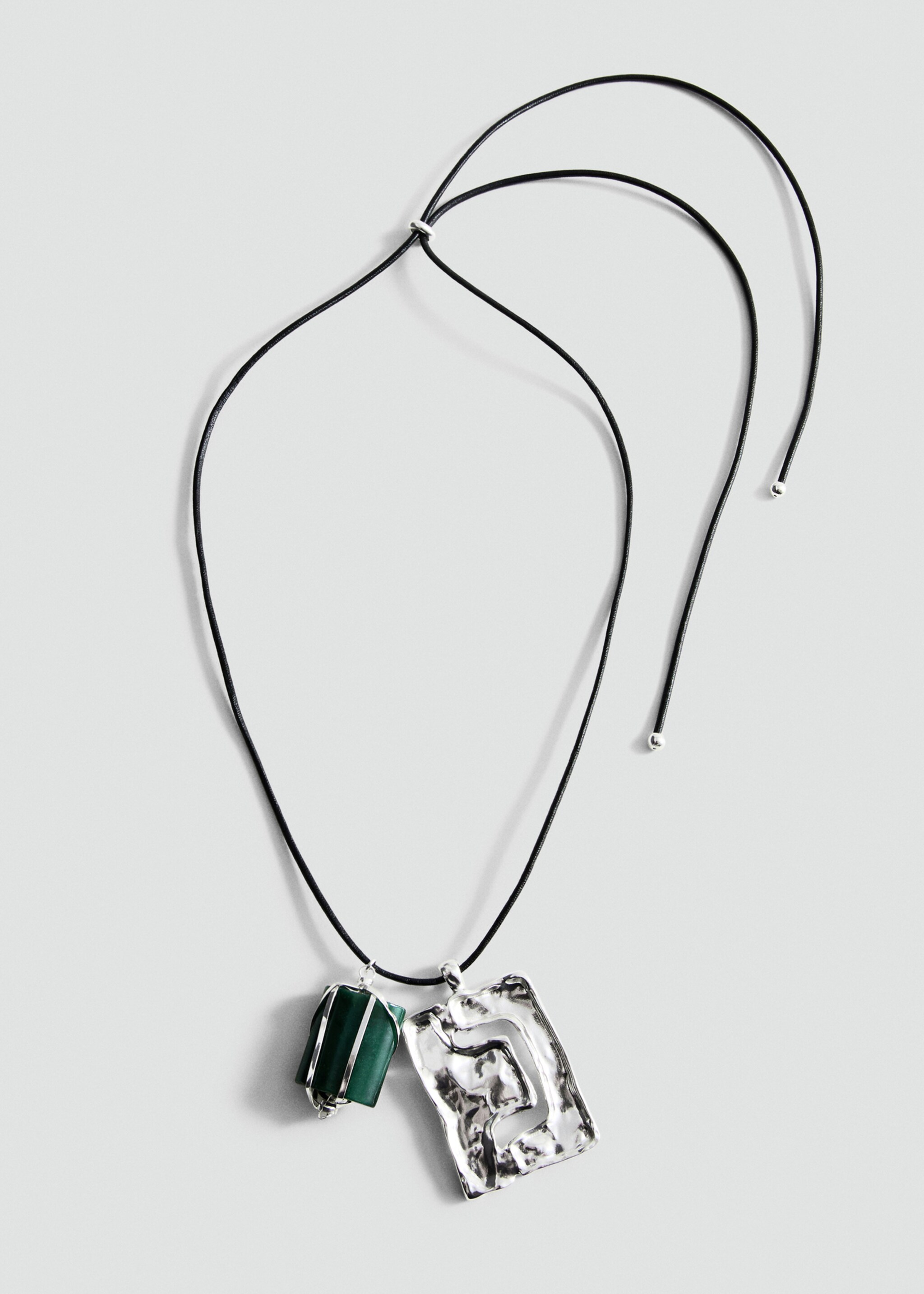 Semi-precious stone combination necklace - Article without model, Silver. Ref: 27035989-00.