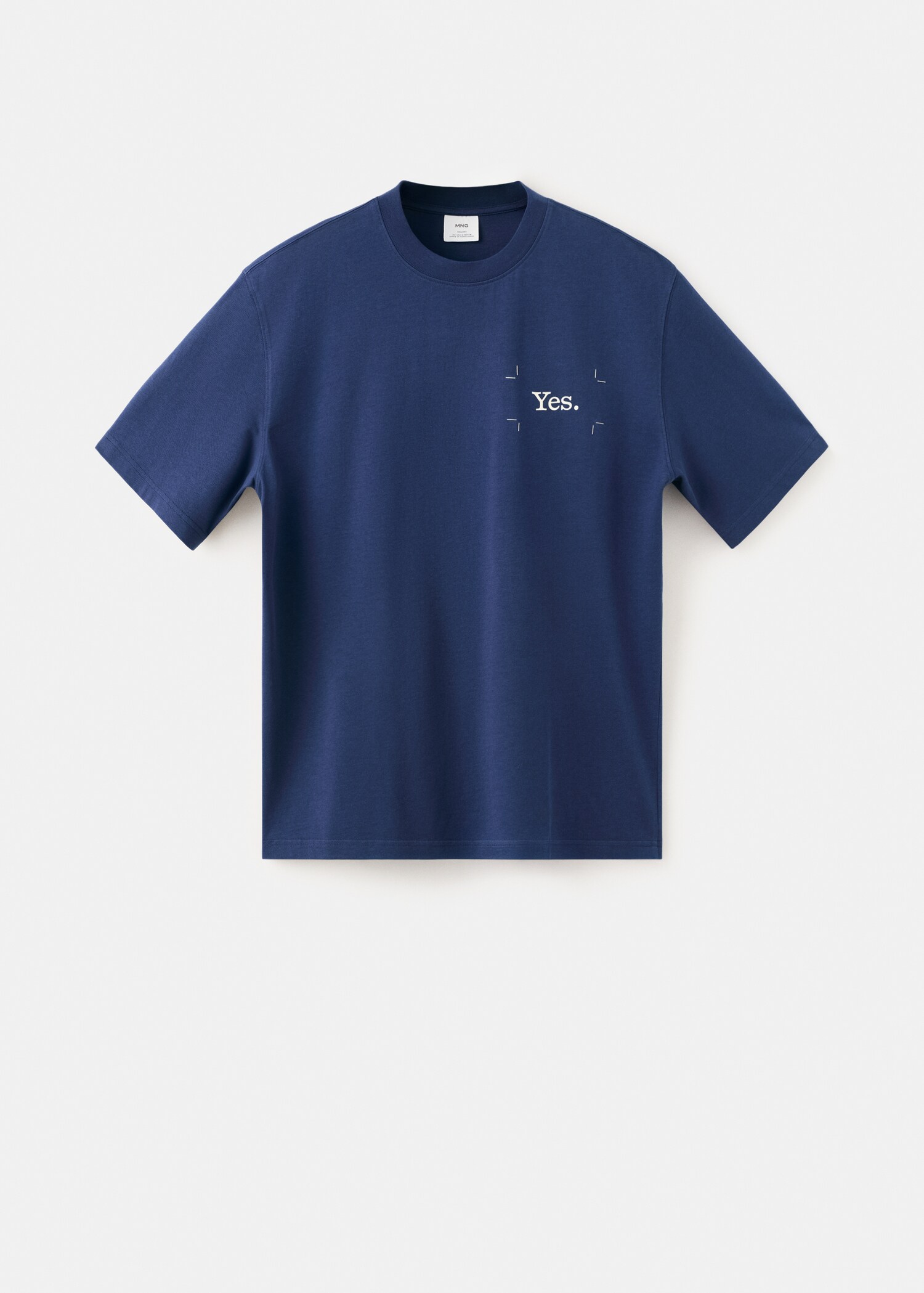 100% cotton t-shirt with printed text - Article without model