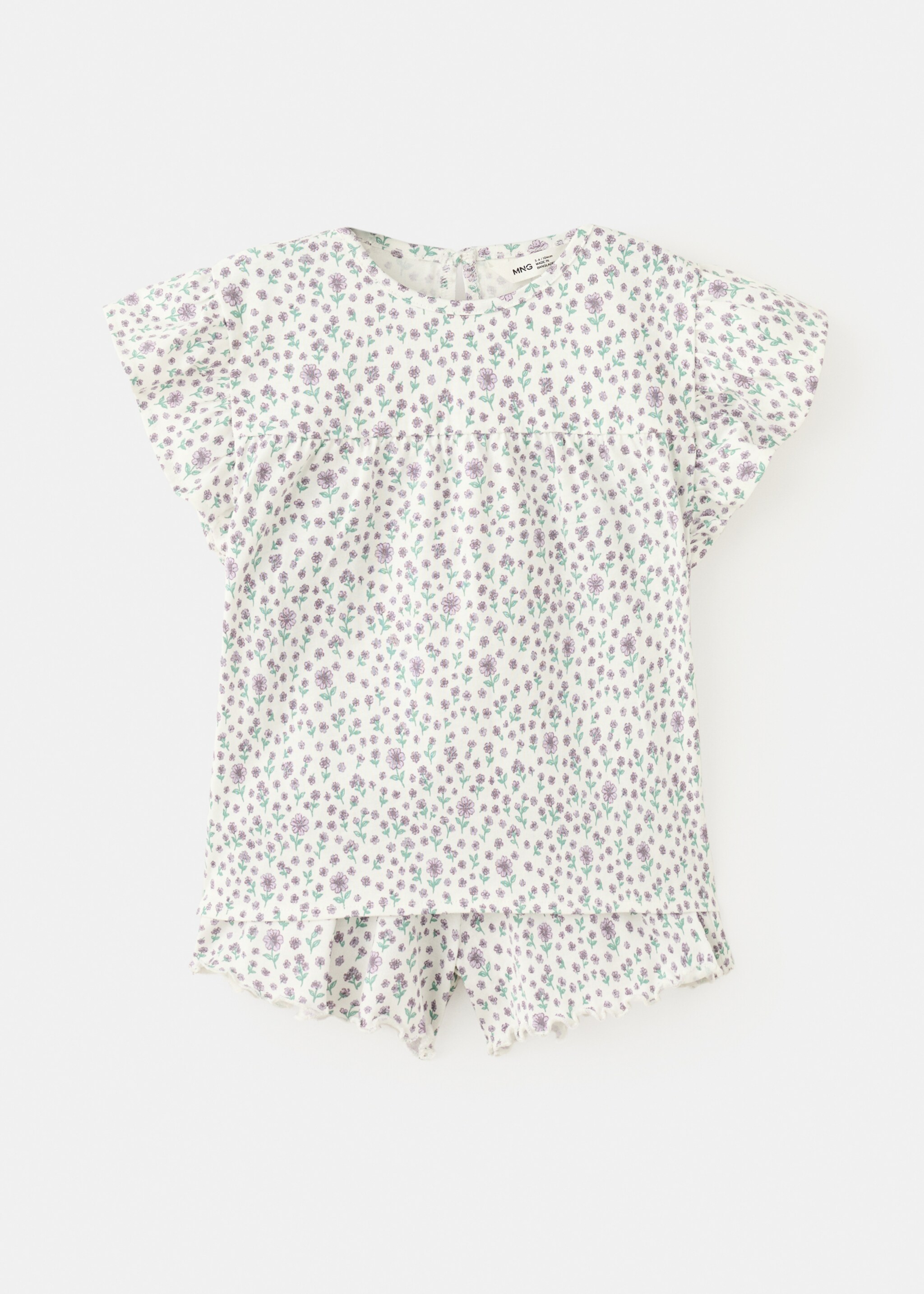 Pijama corto estampado floral - Artículo sin modelo, Blanco roto. Ref: 27035992-00.