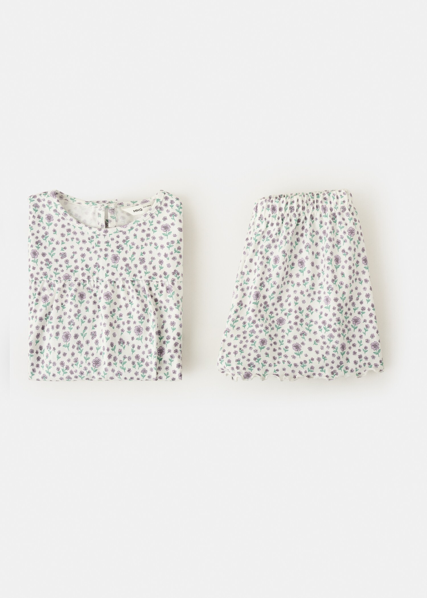 Pijama corto estampado floral - Detalle del artículo 0