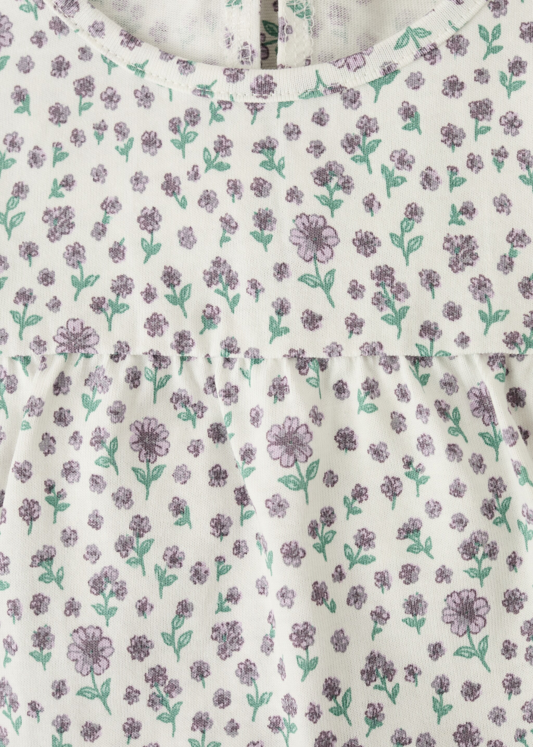 Pijama corto estampado floral - Detalle del artículo 8, Blanco roto. Ref: 27035992-00.