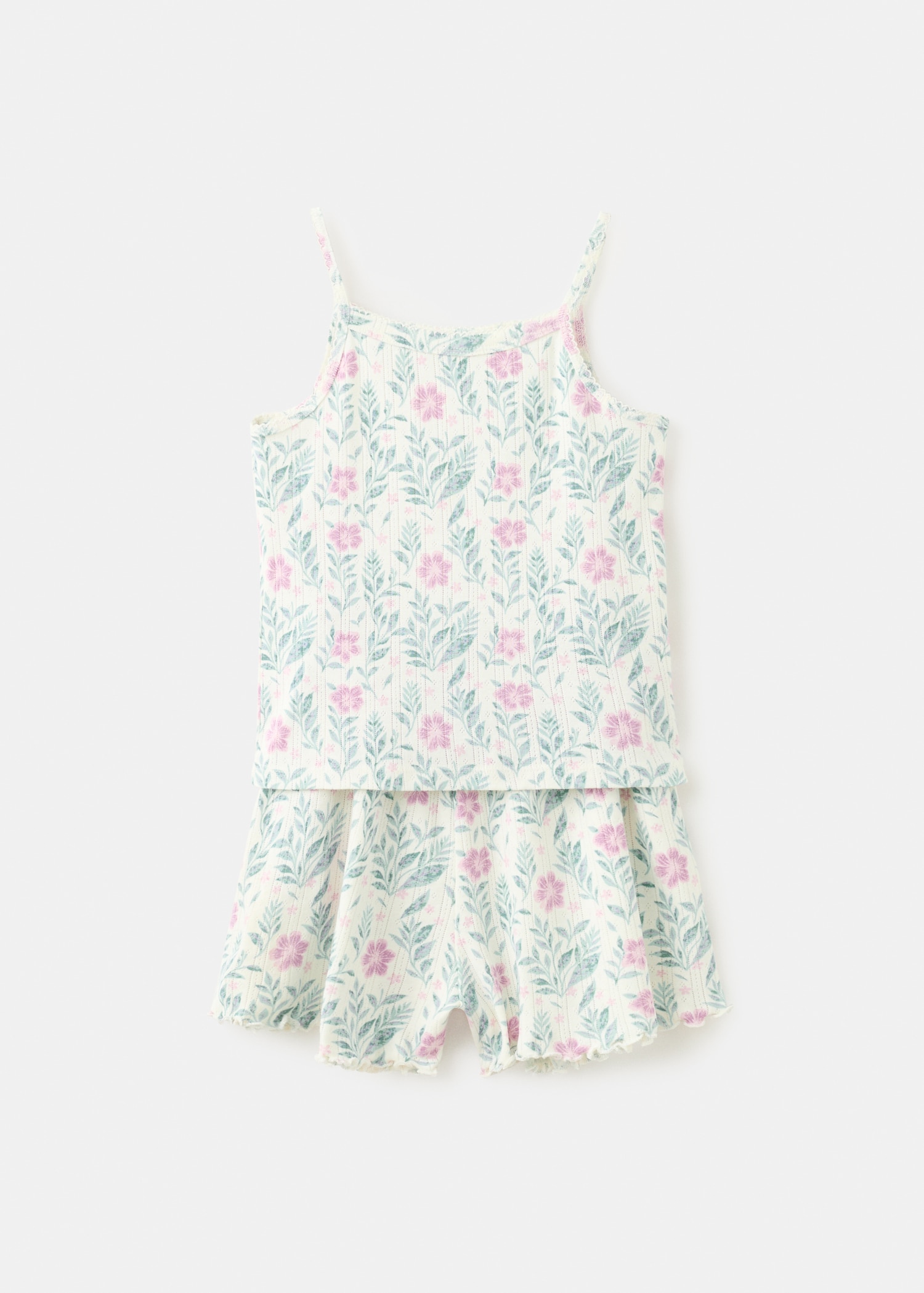 Pijama corto estampado floral - Reverso del artículo