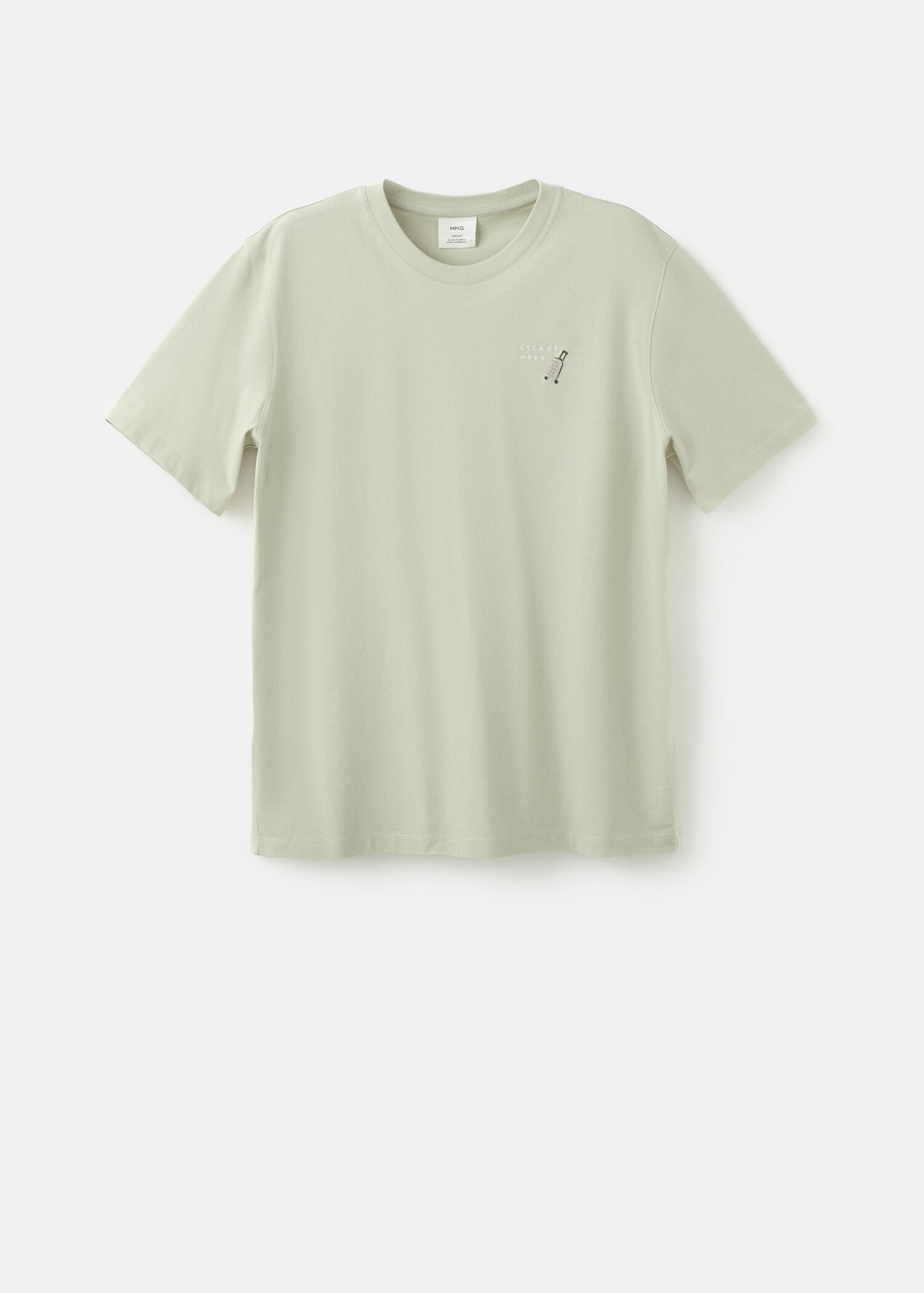 100% cotton t-shirt with embroidered detail - Article without model