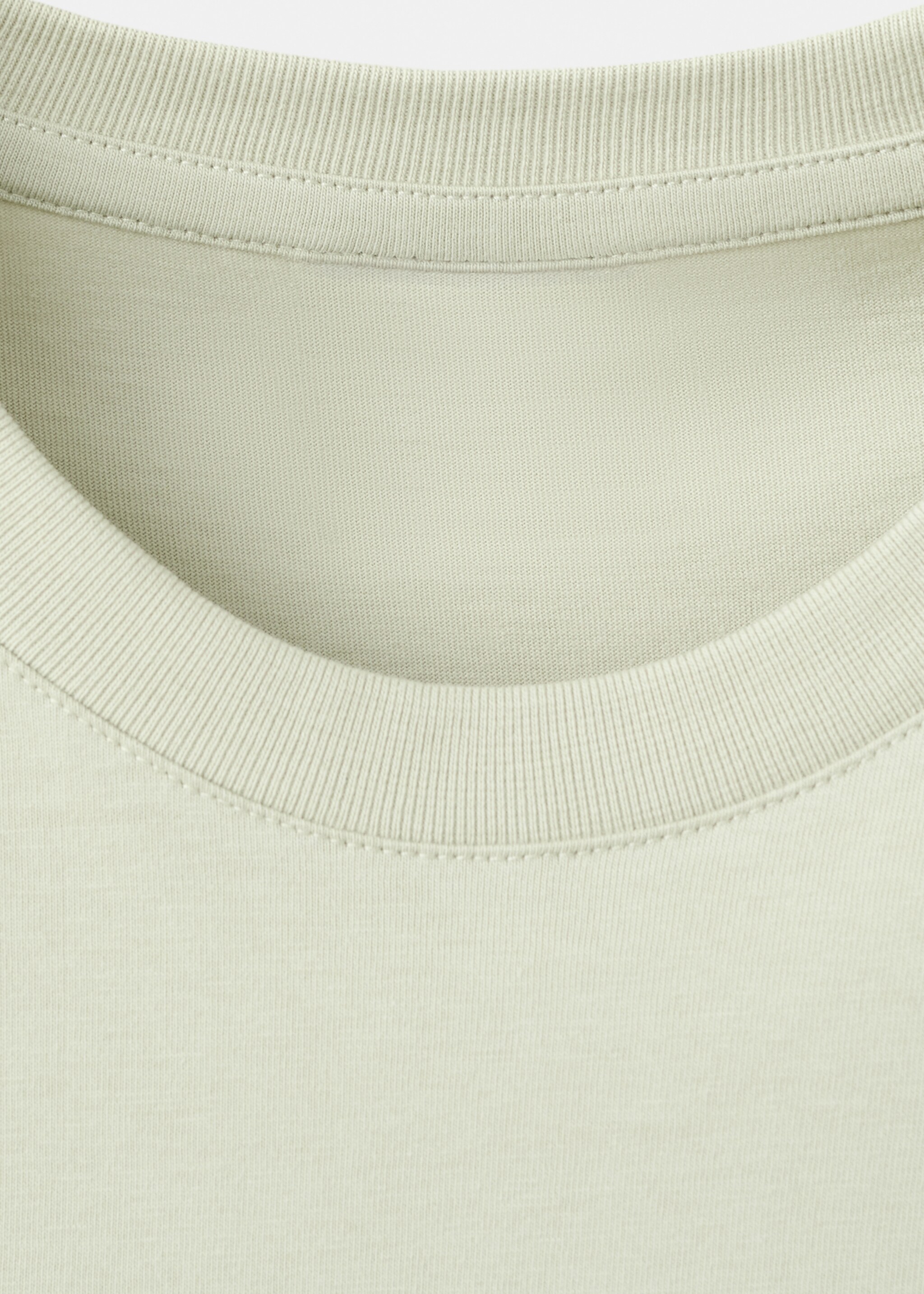 100% cotton t-shirt with embroidered detail - Details of the article 8, Mint Green. Ref: 27035999-00.