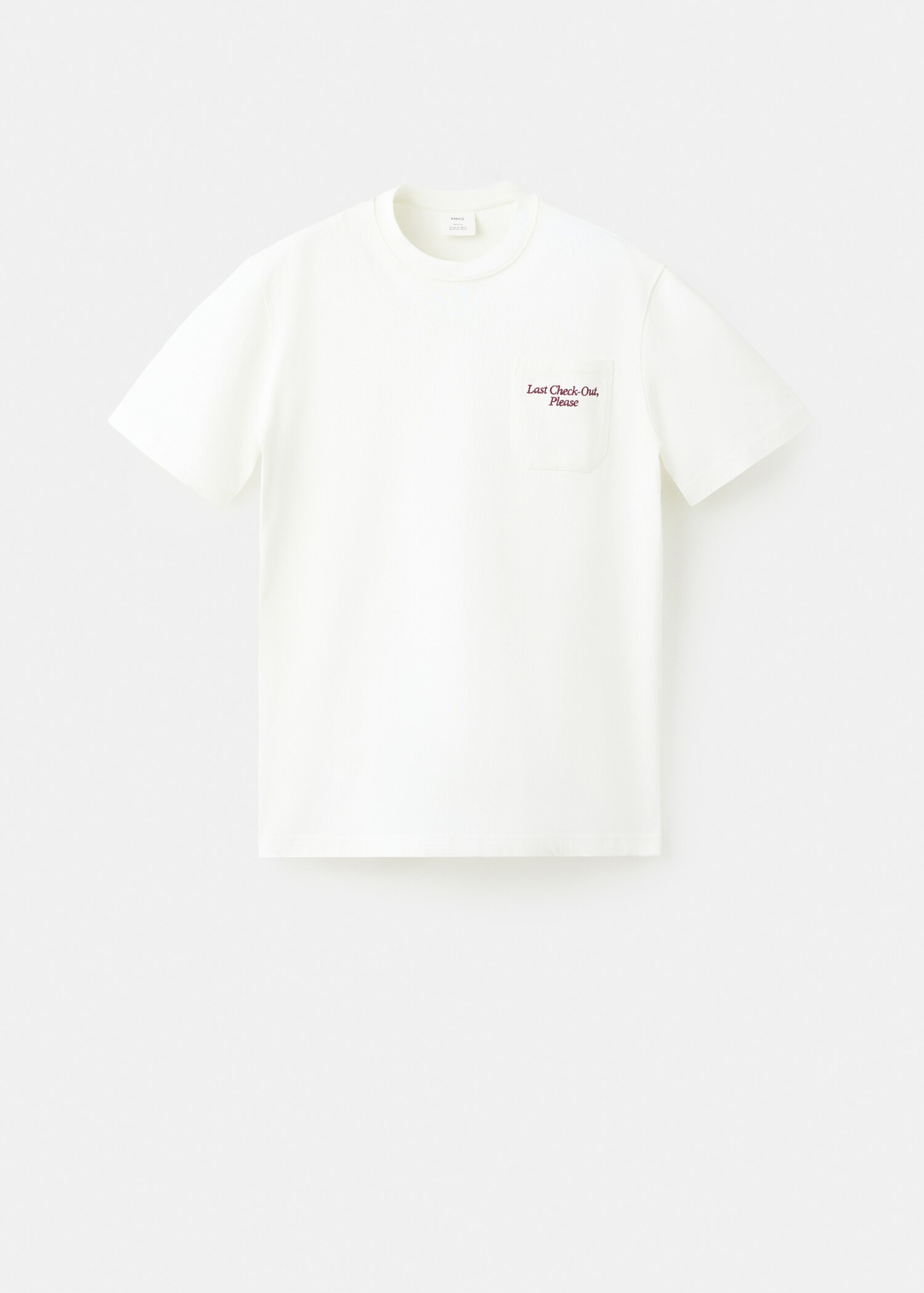 T-shirt 100 % coton poche graphique brodé - Article sans modèle