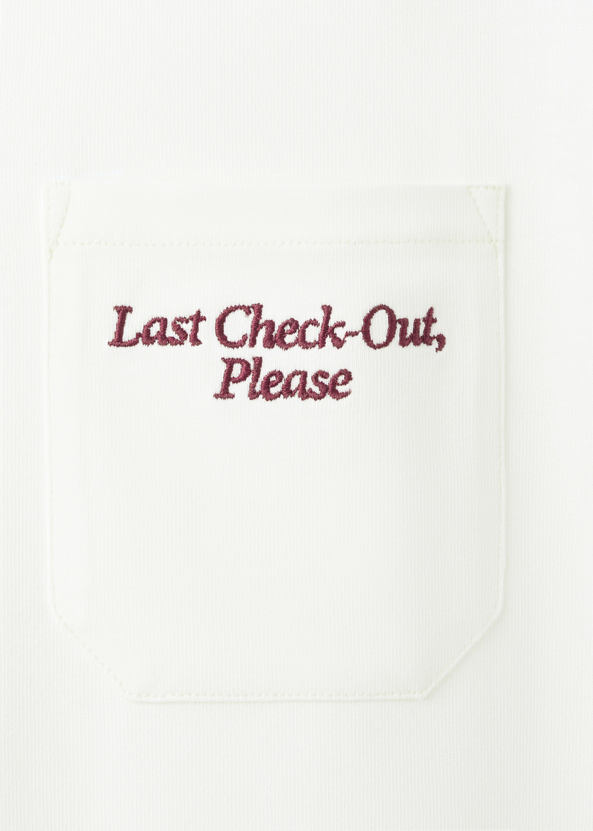 T-shirt 100 % coton poche graphique brodé - Détail de l'article 8, Blanc. Ref: 27036000-00.