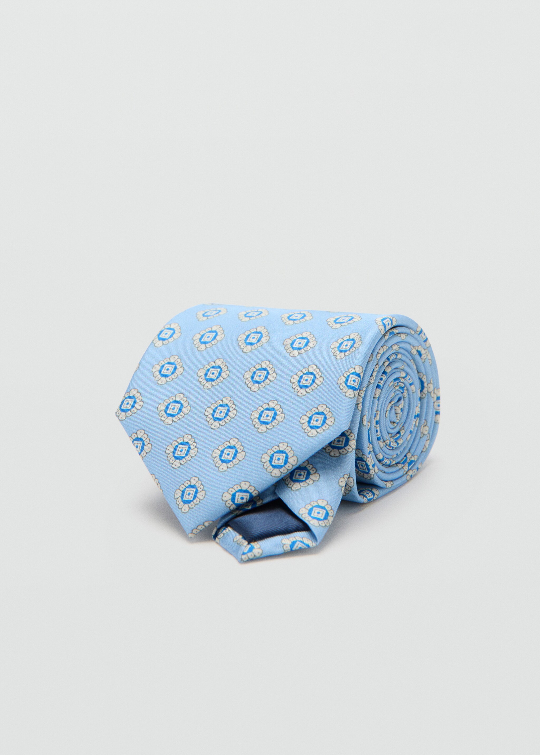 100% silk patterned tie - Medium plane