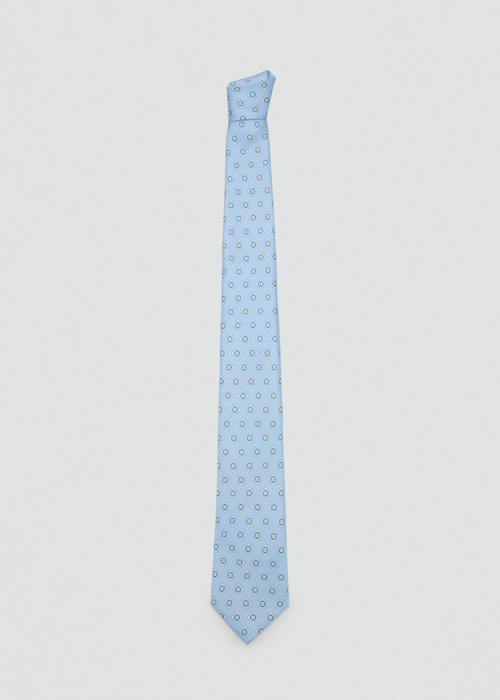 Corbata 100% seda estampado - Artículo sin modelo, Azul celeste. Ref: 27036001-00.