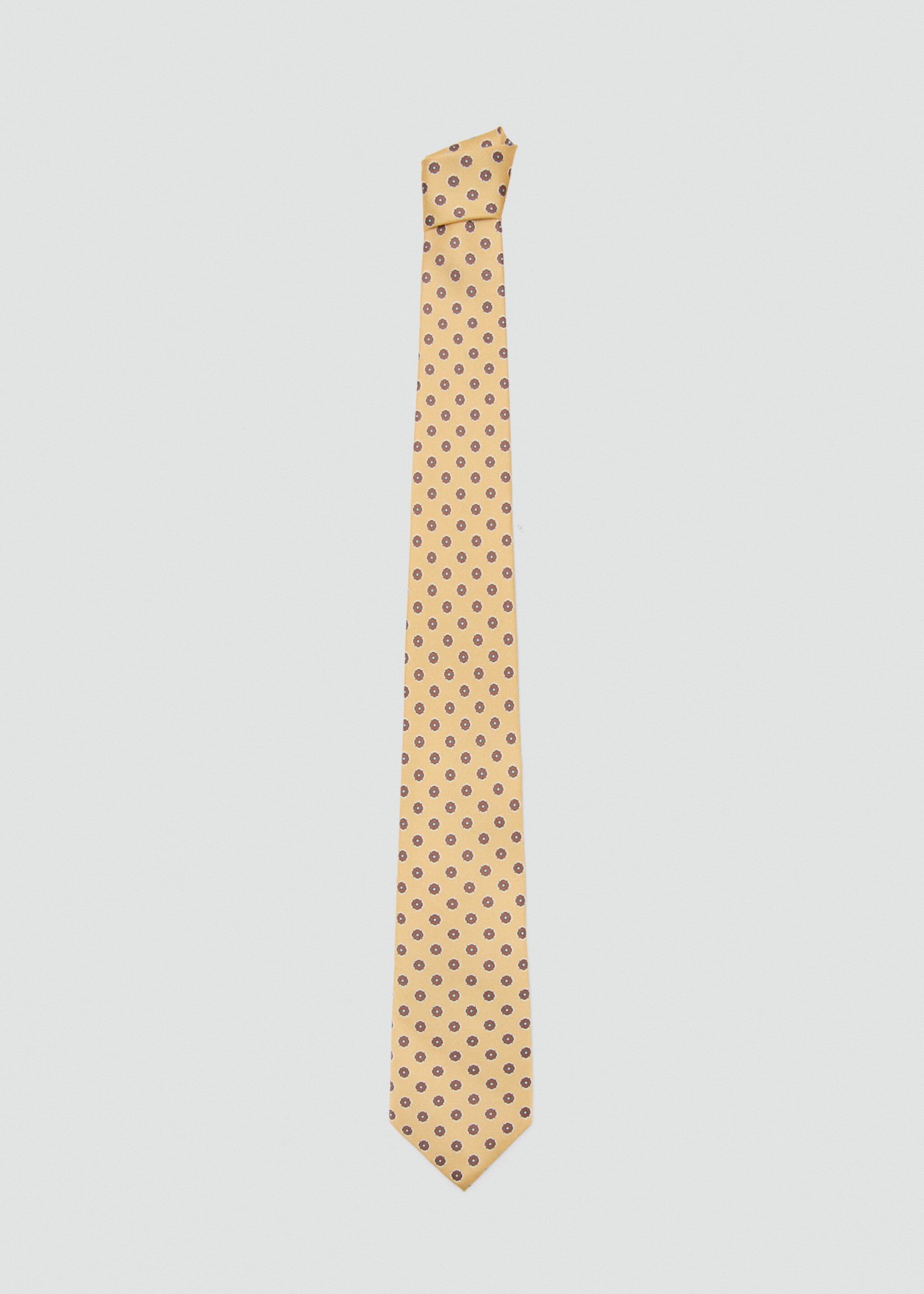 Corbata 100% seda estampado - Artículo sin modelo, Amarillo. Ref: 27036002-00.