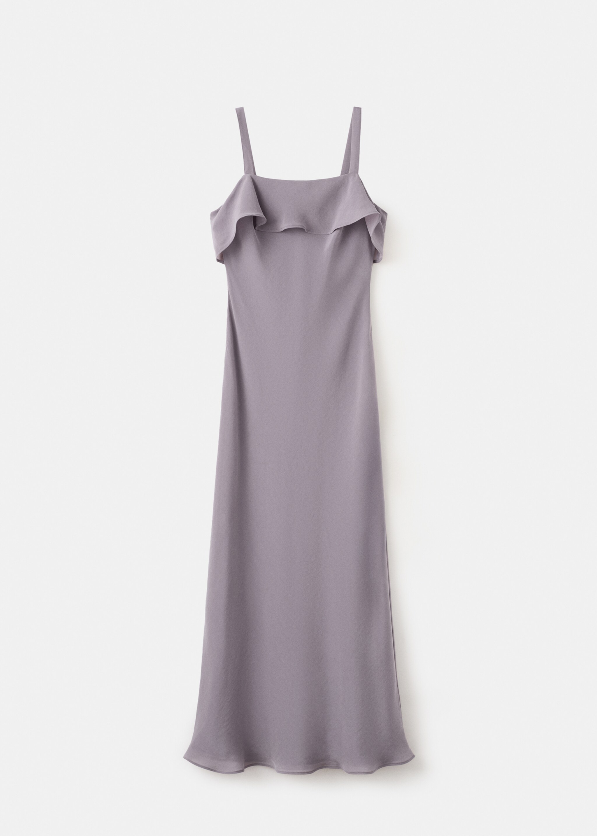 Long ruffled dress - Article without model, Lilac. Ref: 27036004-00.