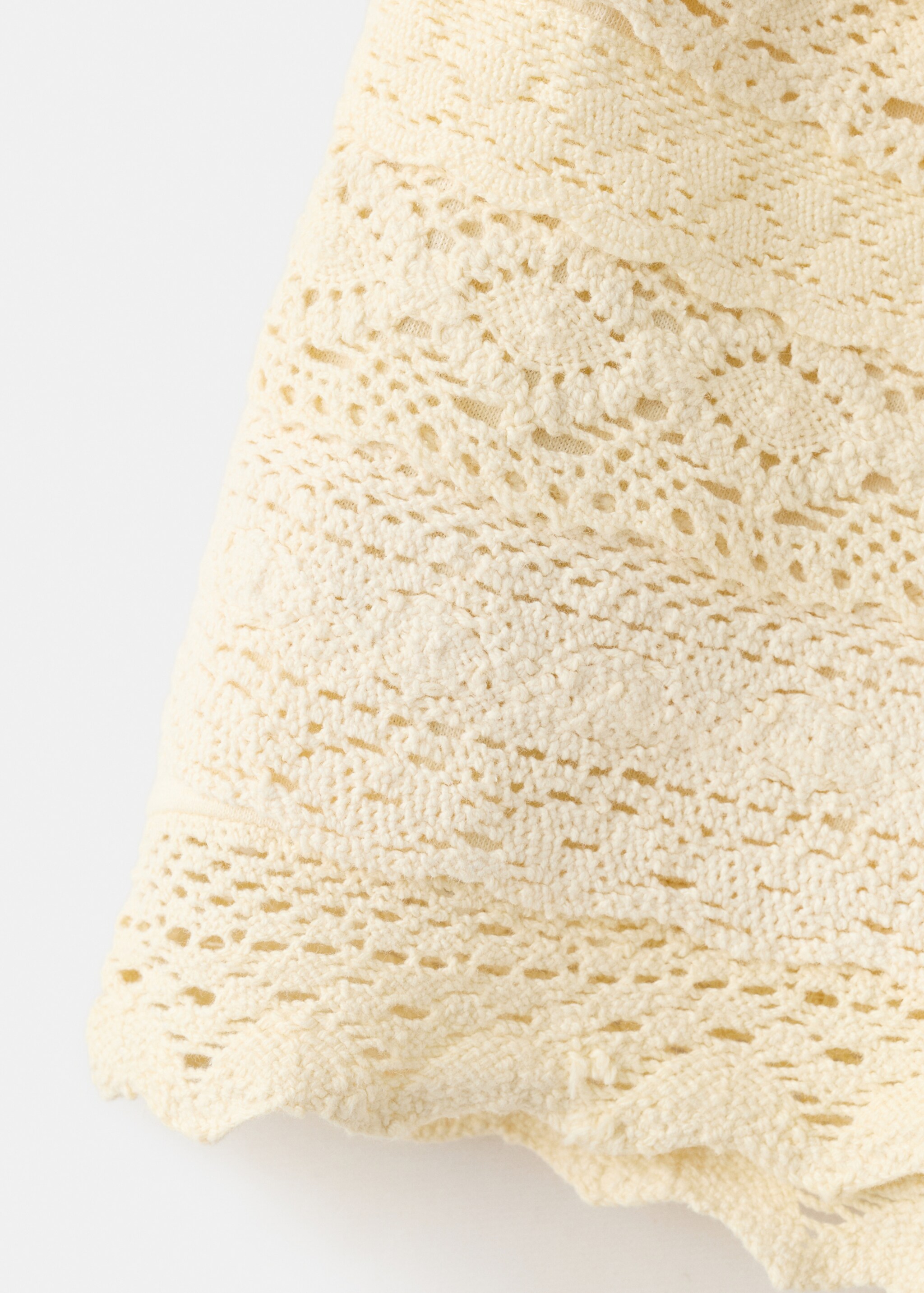 Short à volants en crochet - Détail de l'article 8, Jaune pastel. Ref: 27036339-00.