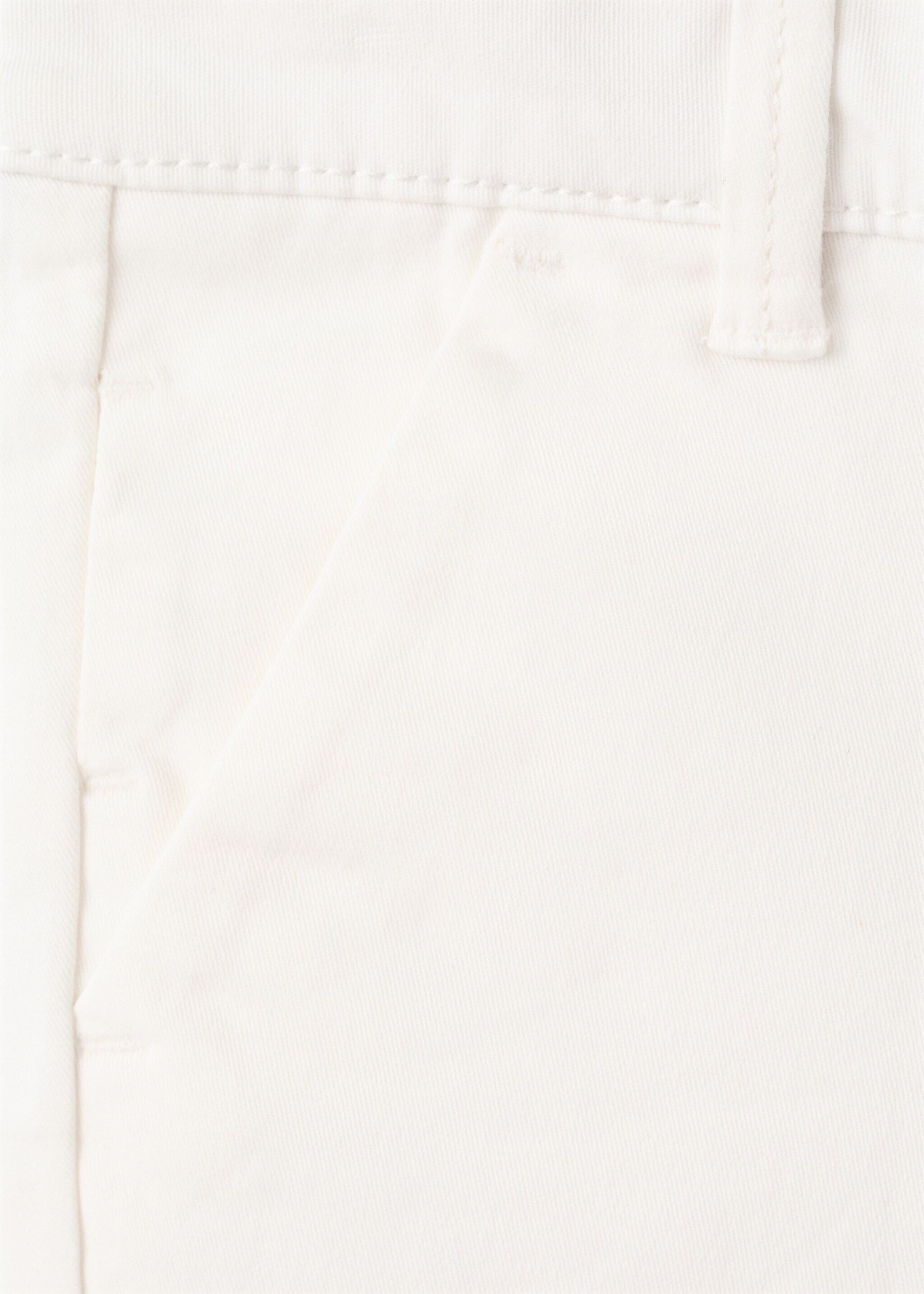 Bermudas rectas algodón - Detalle del artículo 8, Blanco. Ref: 27036341-00.
