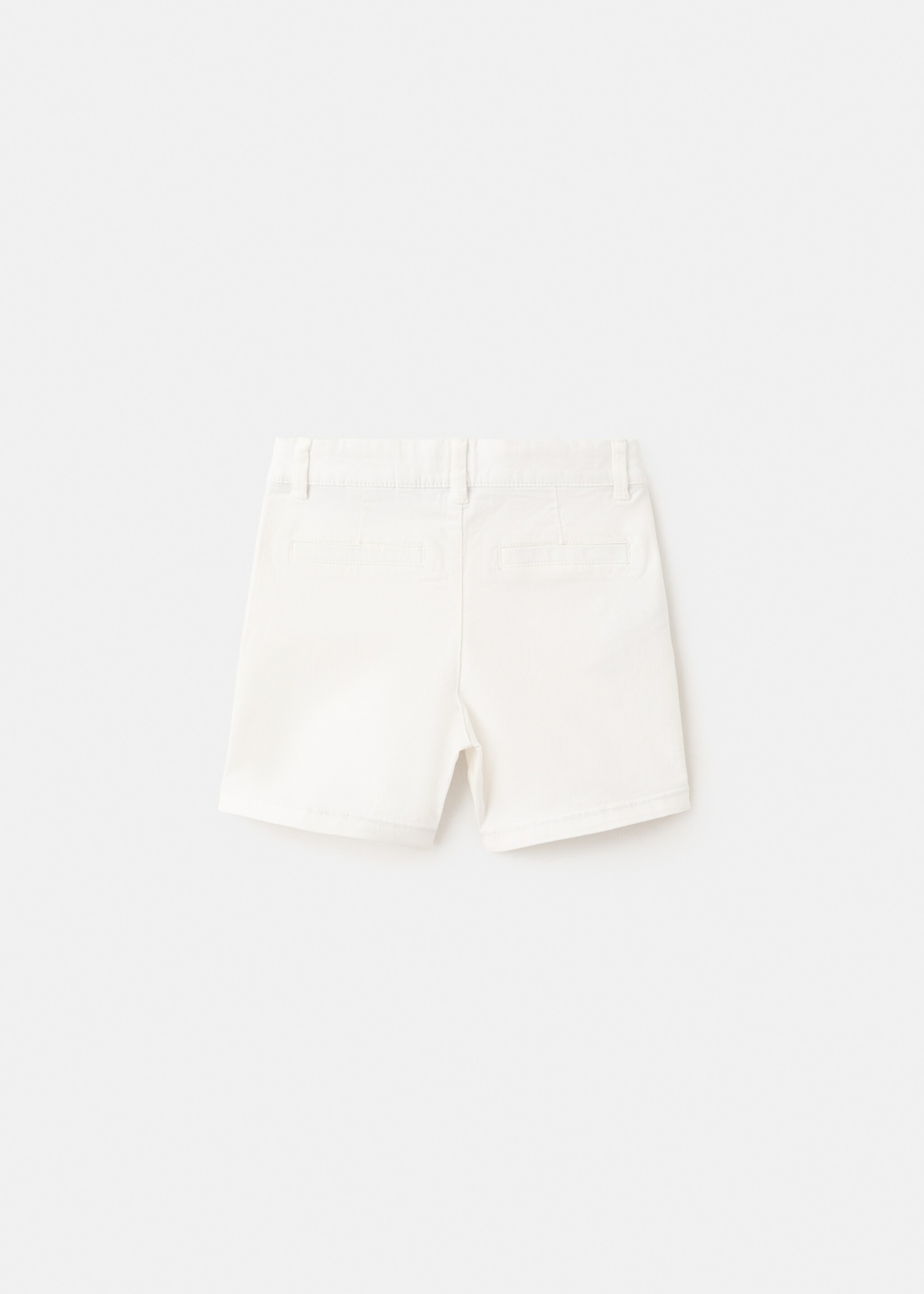 Bermudas rectas algodón - Reverso del artículo, Blanco. Ref: 27036341-00.