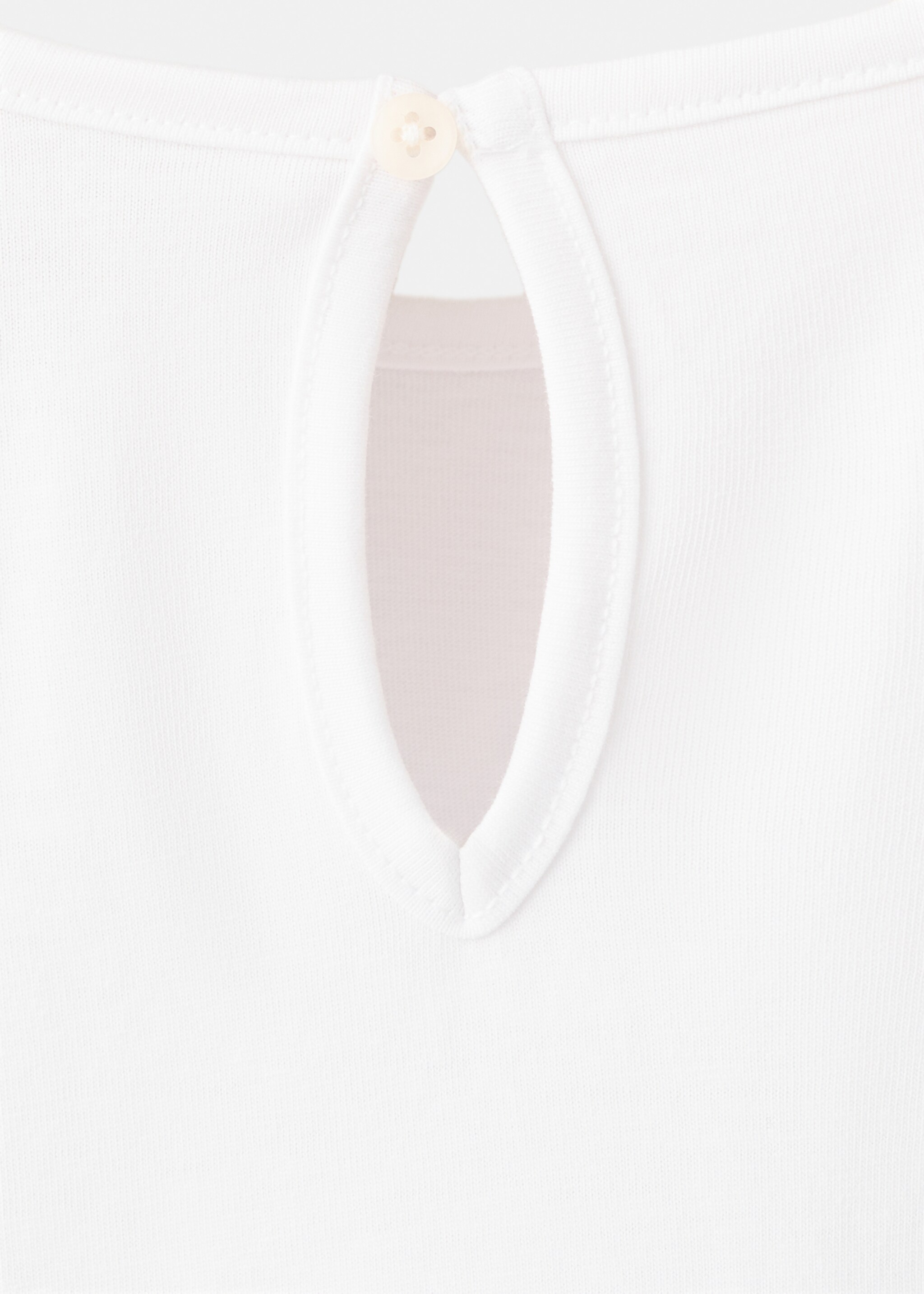 Cotton flower T-shirt - Details of the article 0, Off White. Ref: 27036342-00.