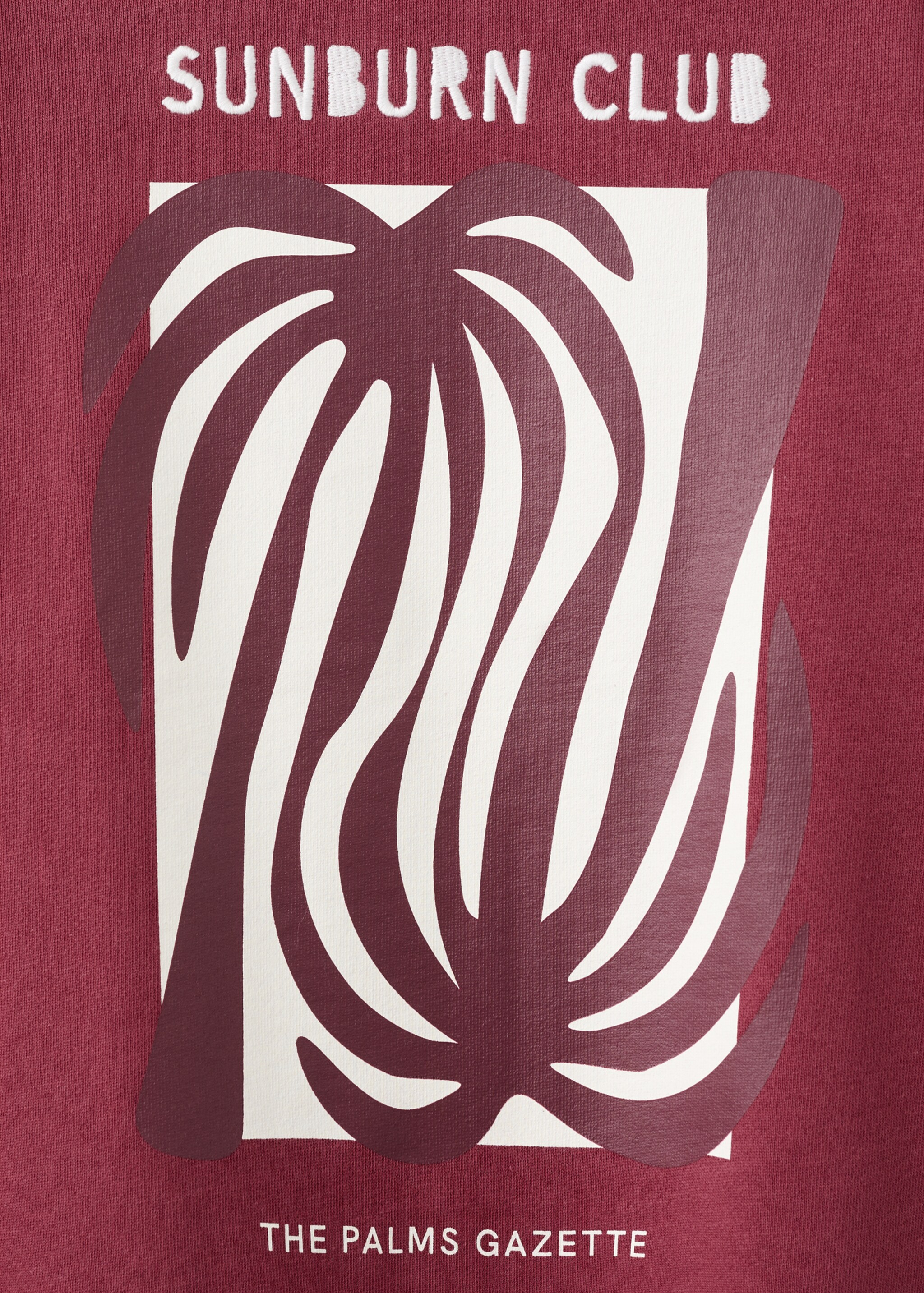 Sweat oversize coton imprimé - Détail de l'article 0, Cerise. Ref: 27036346-00.