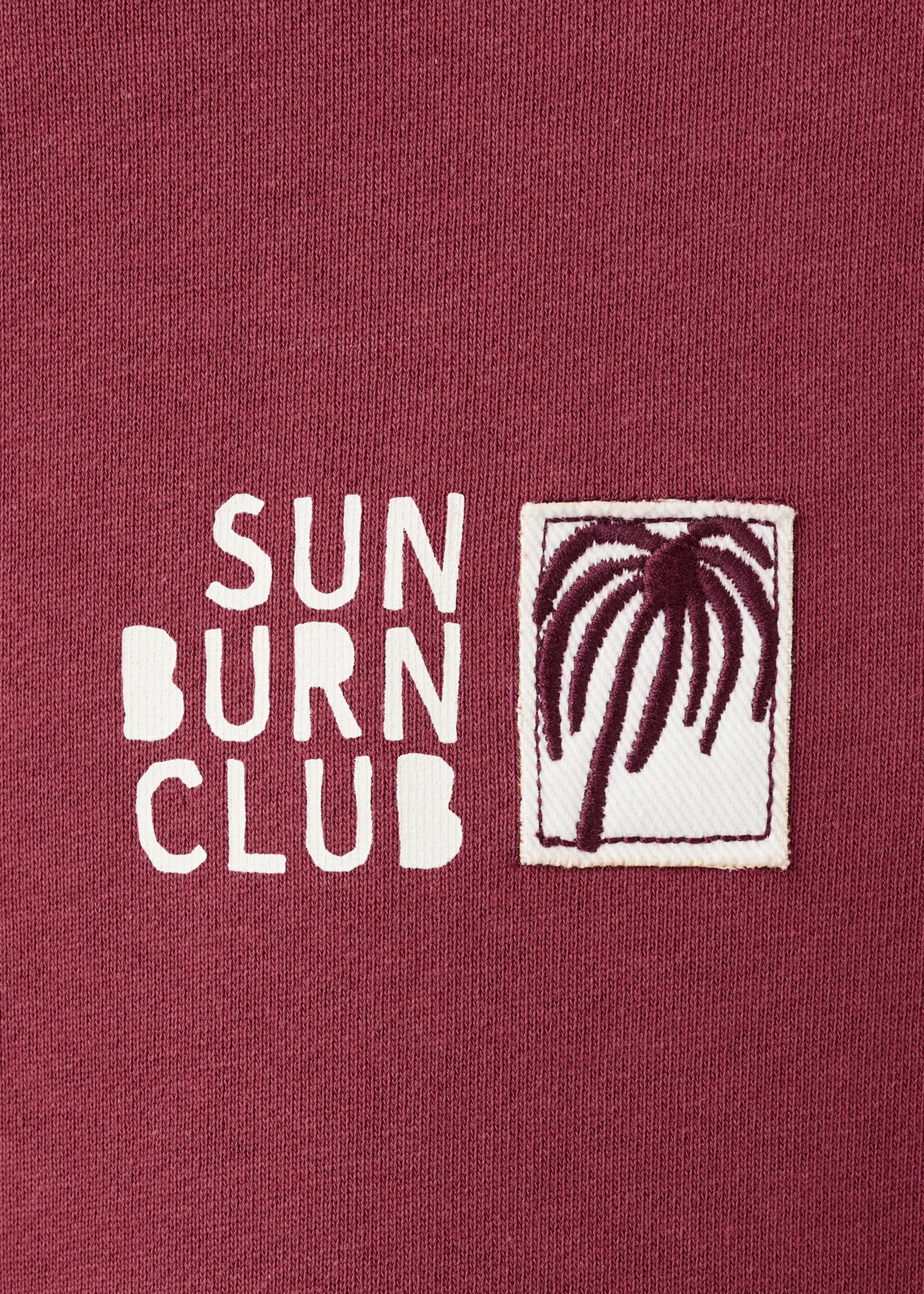 Sweat oversize coton imprimé - Détail de l'article 8, Cerise. Ref: 27036346-00.