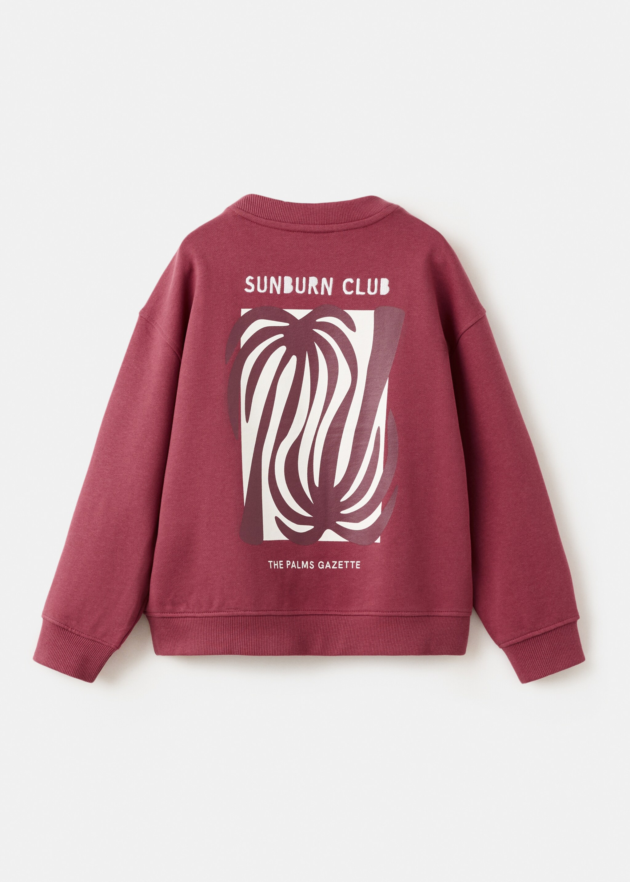 Sweat oversize coton imprimé - Verso de l’article, Cerise. Ref: 27036346-00.