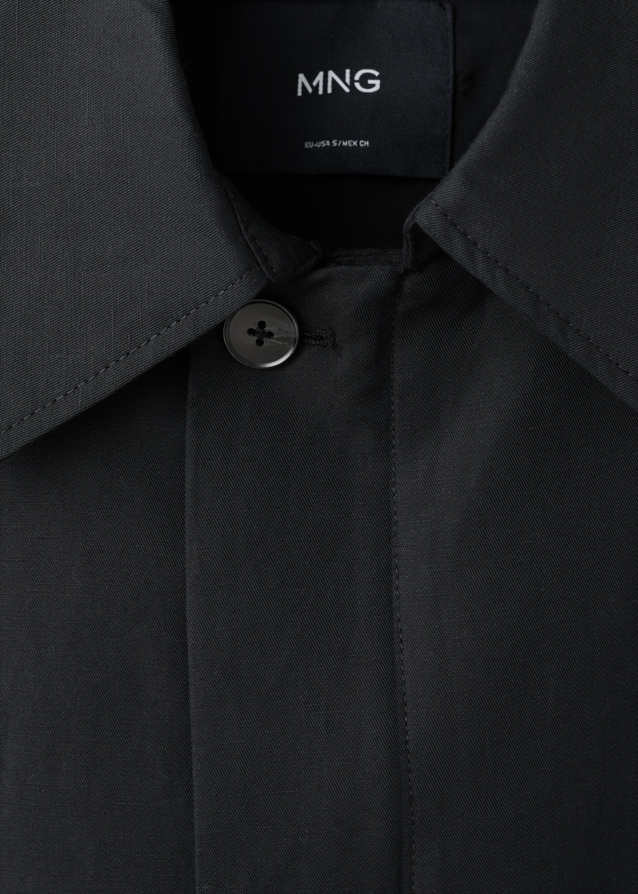 Zipper cotton jacket - Details of the article 8, Black. Ref: 27036347-00.