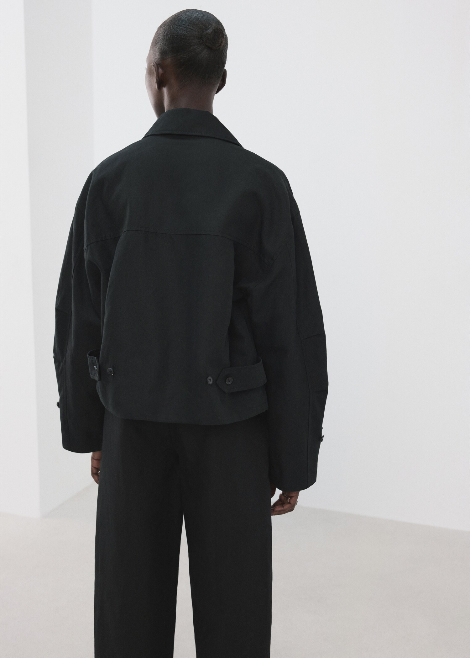 Zipper cotton jacket - Reverse of the article