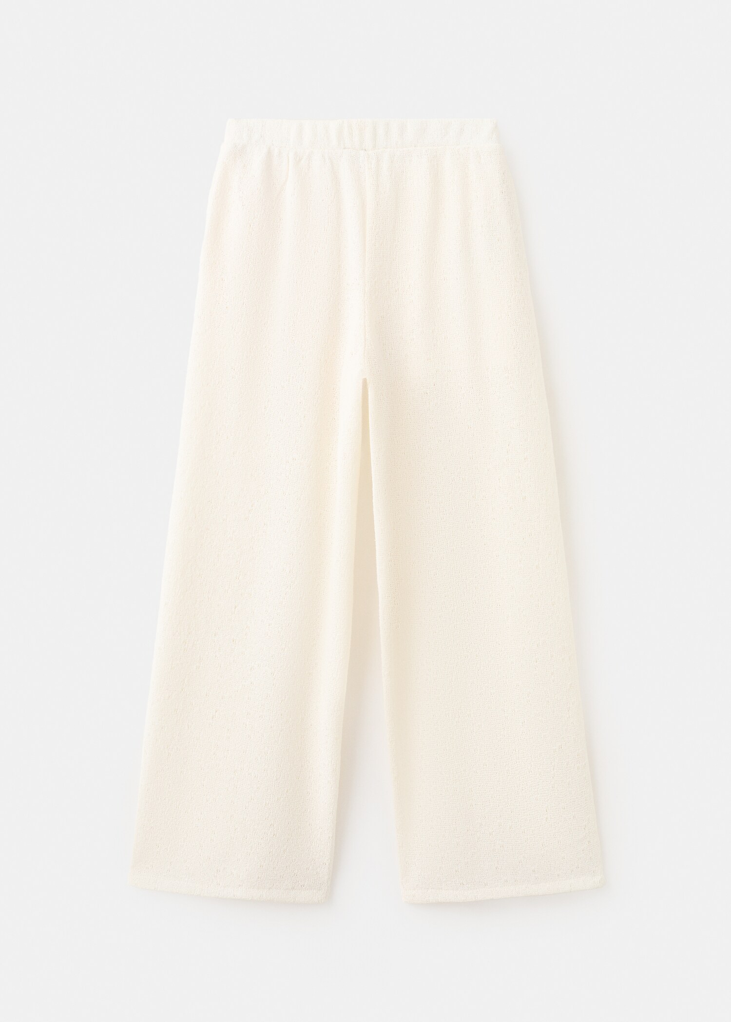 Straight knitted trousers - Reverse of the article