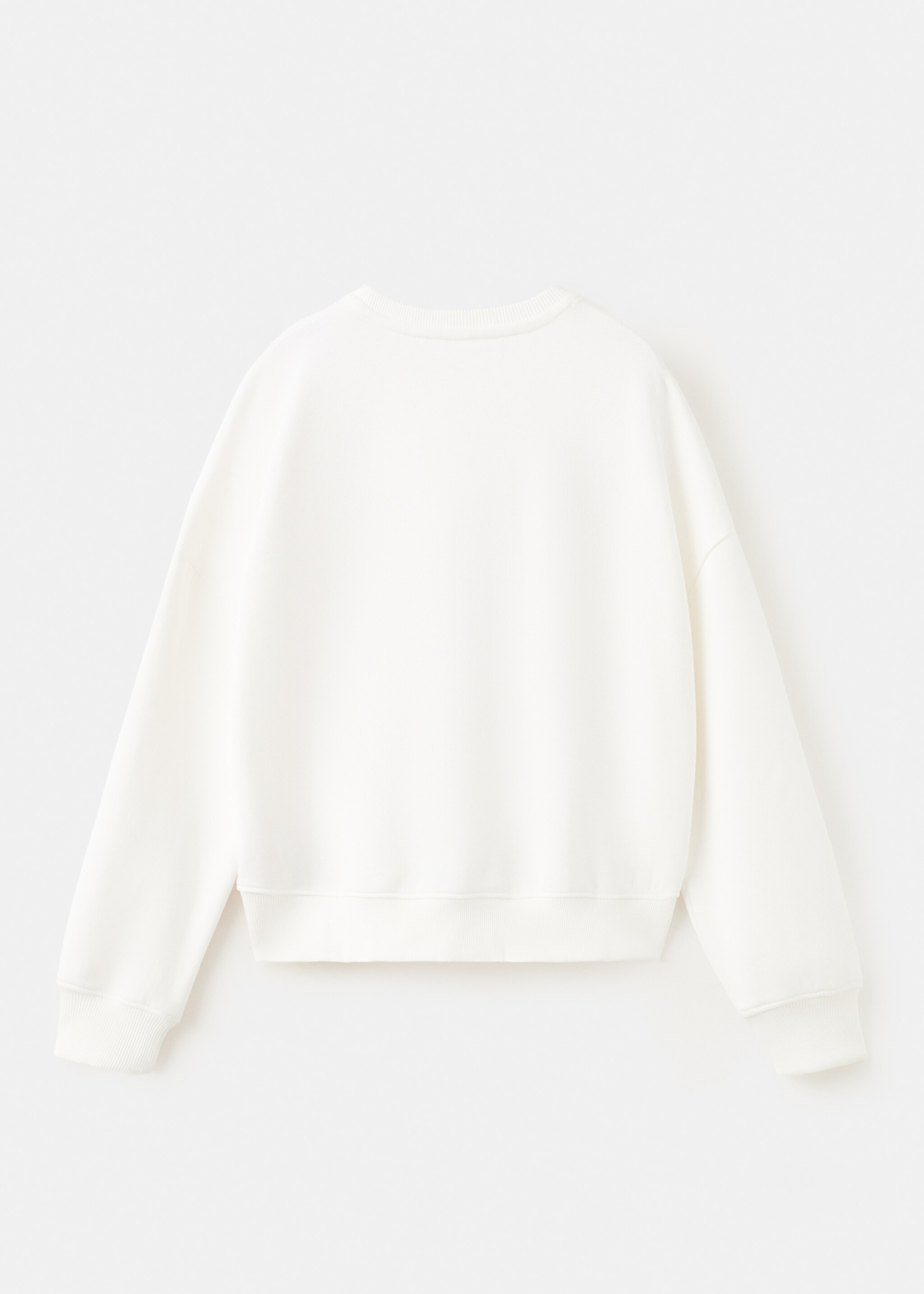 Sweat inscription brillant - Verso de l’article, Blanc cassé. Ref: 27036355-00.