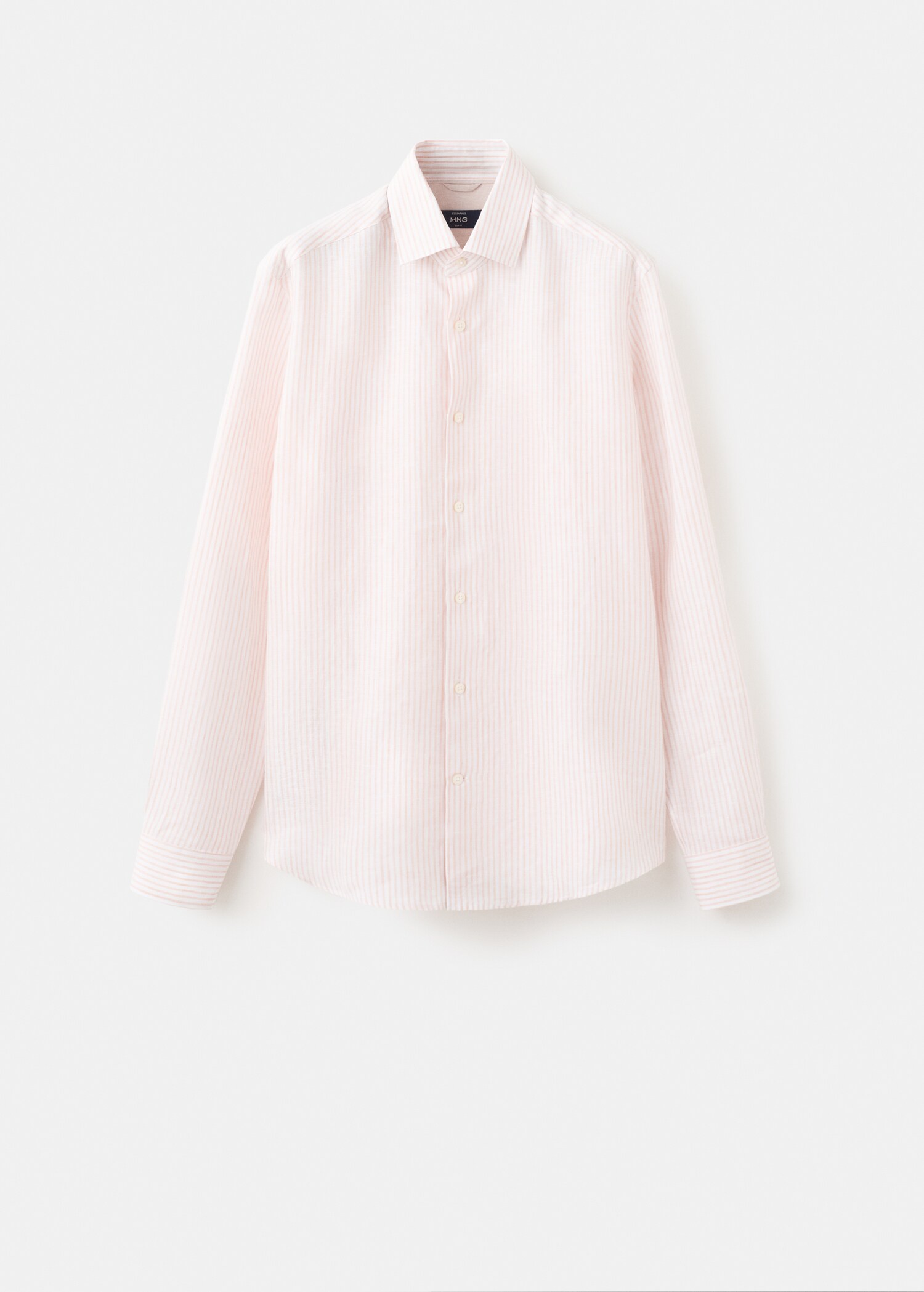 Slim fit 100% linen striped shirt - Article without model