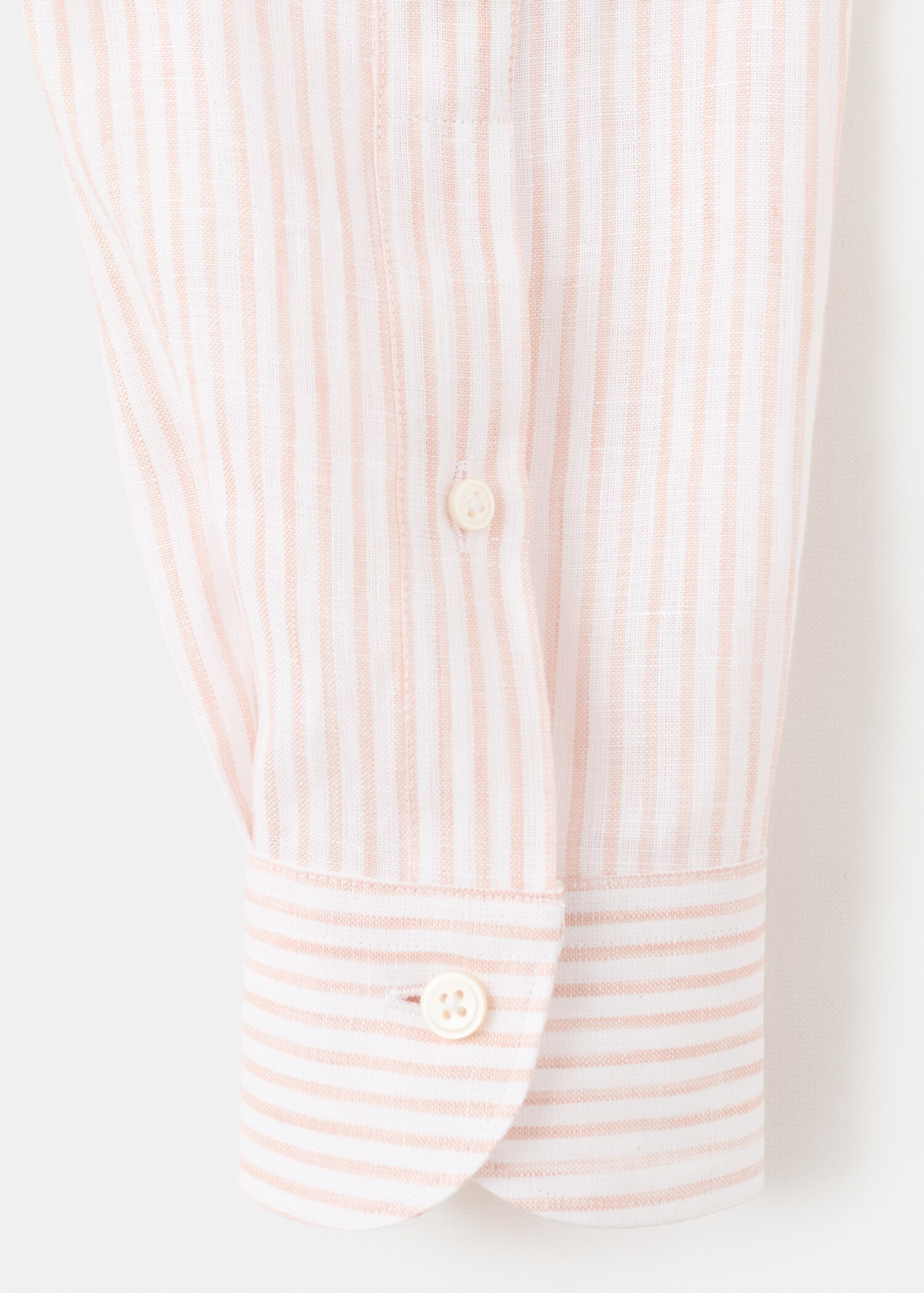 Slim fit 100% linen striped shirt - Details of the article 0
