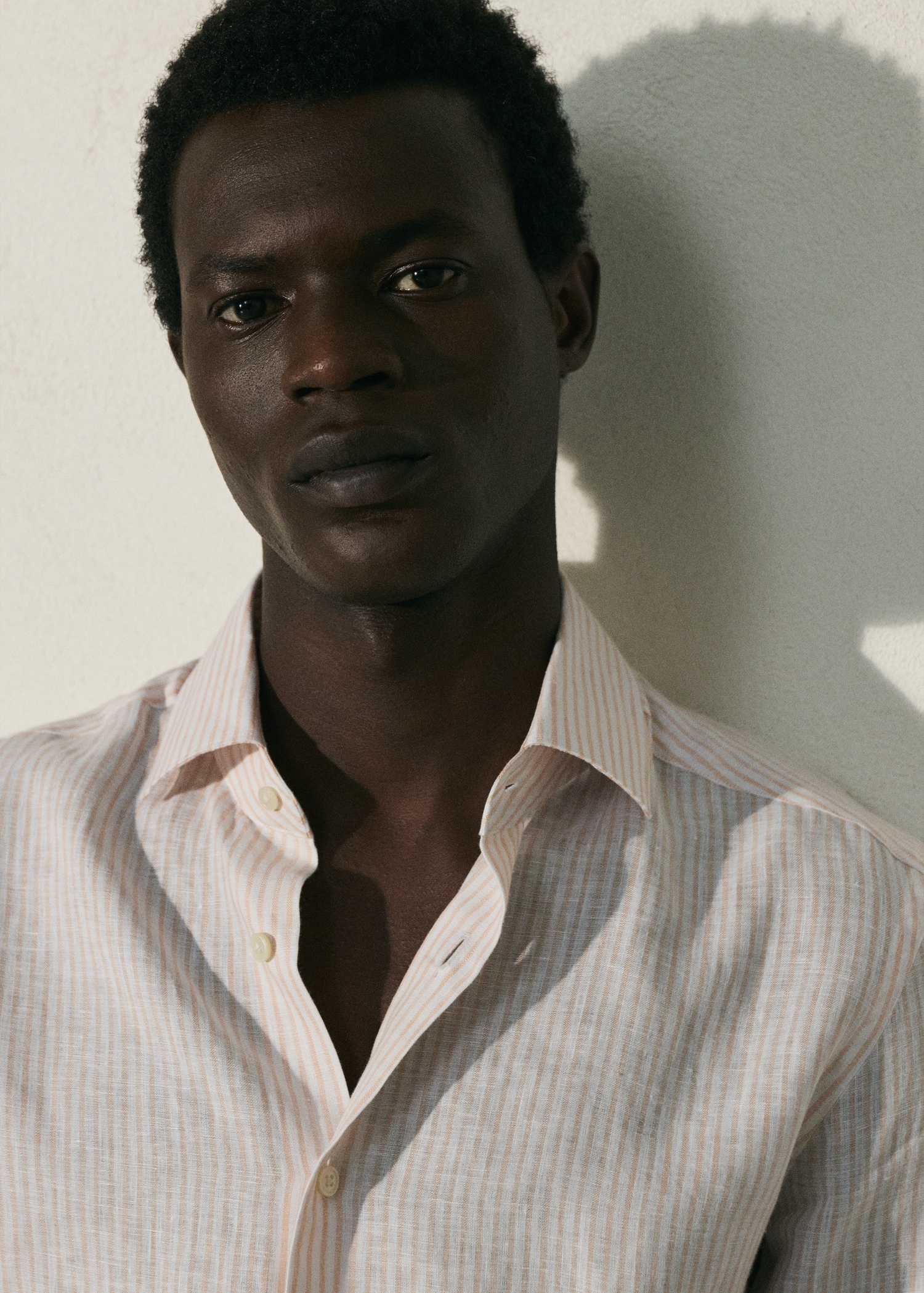 Košile slim fit s pruhy 100% len - Detail zboží 5